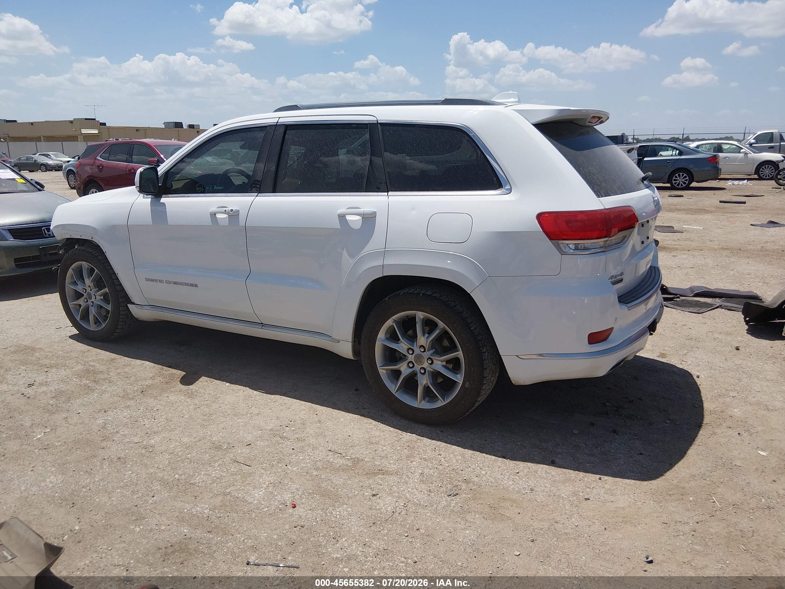 2015 Jeep Grand Cherokee Summit White vin: 1C4RJFJM2FC142463