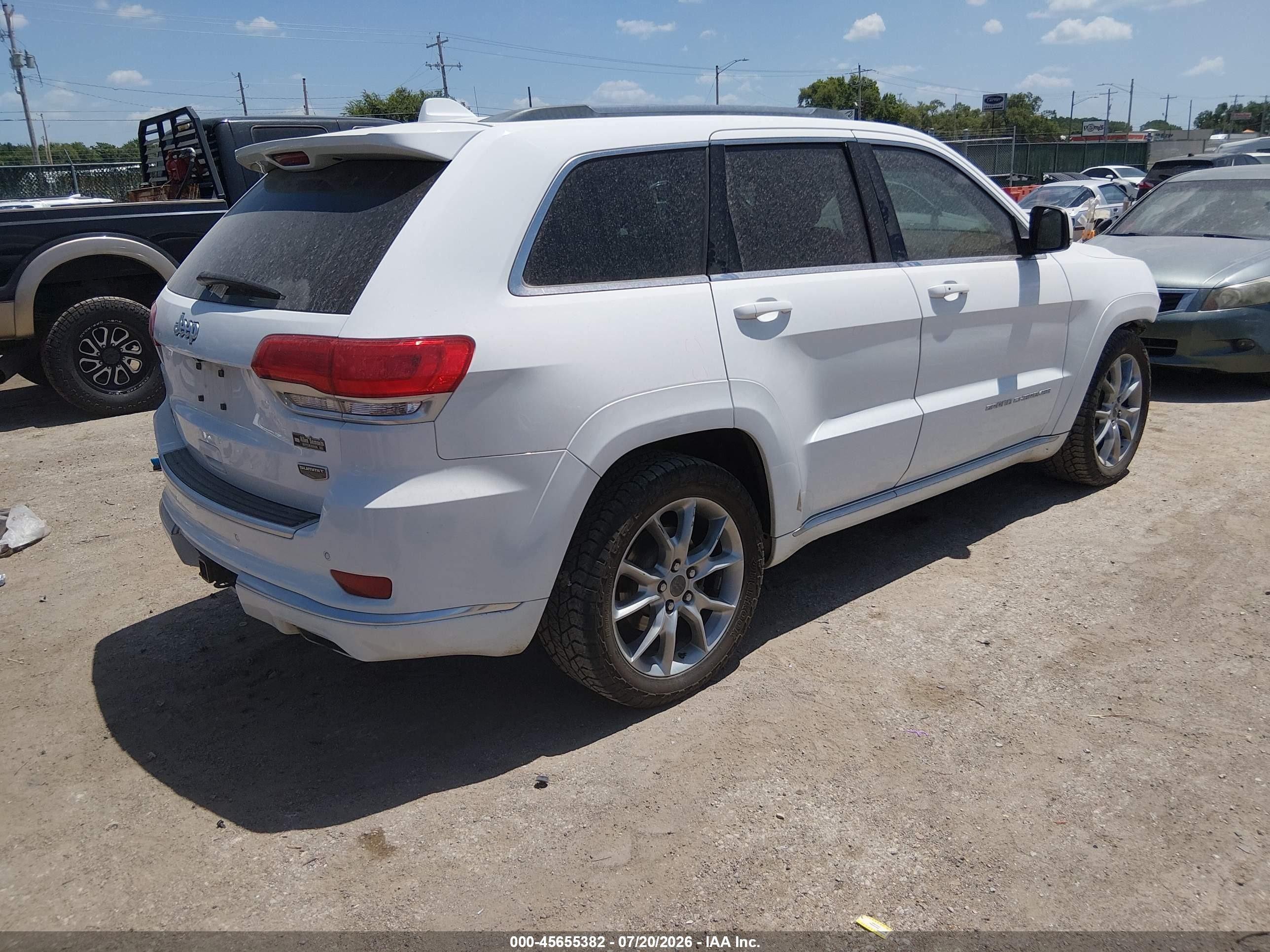 2015 Jeep Grand Cherokee Summit White vin: 1C4RJFJM2FC142463