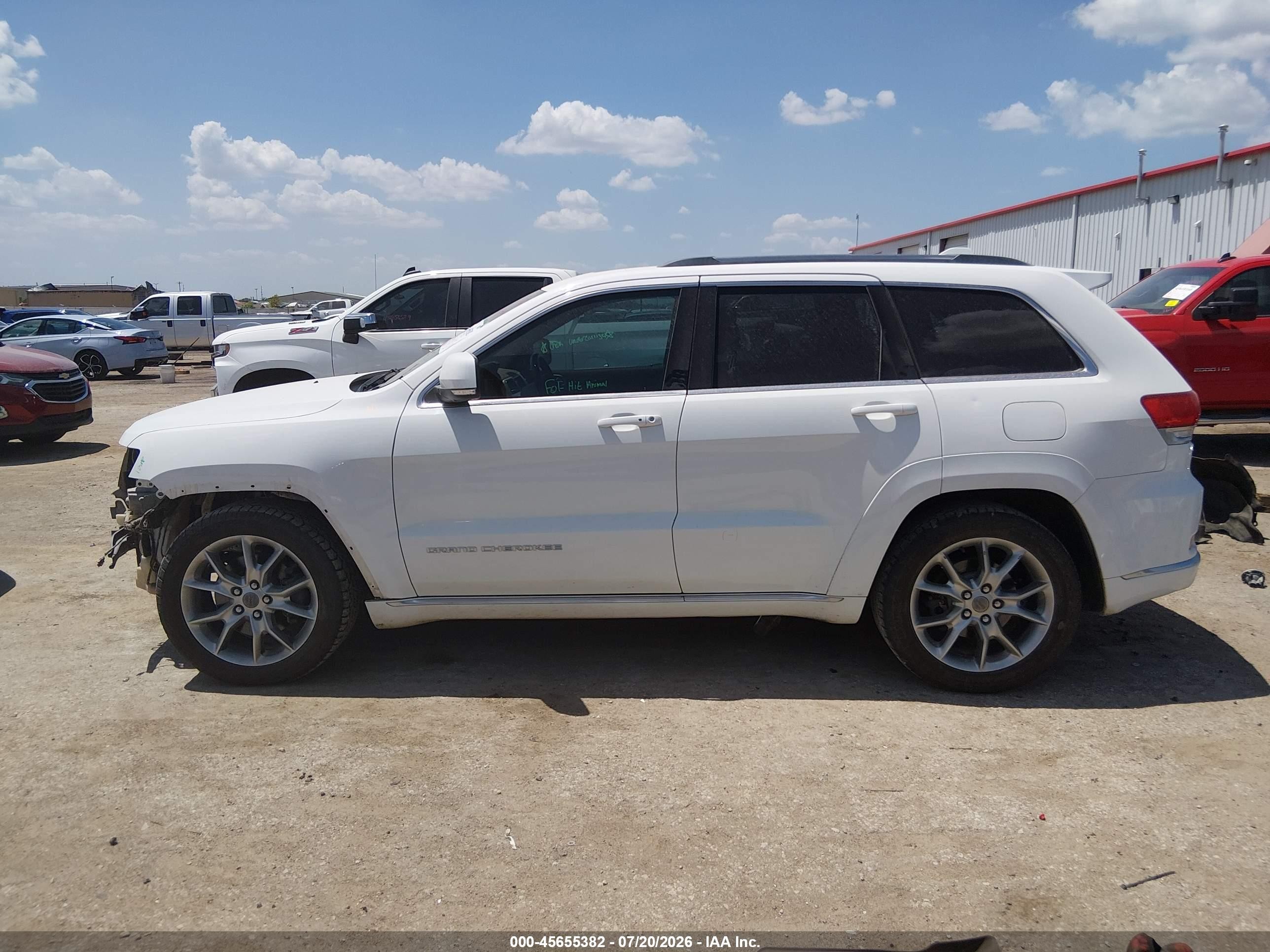 2015 Jeep Grand Cherokee Summit White vin: 1C4RJFJM2FC142463