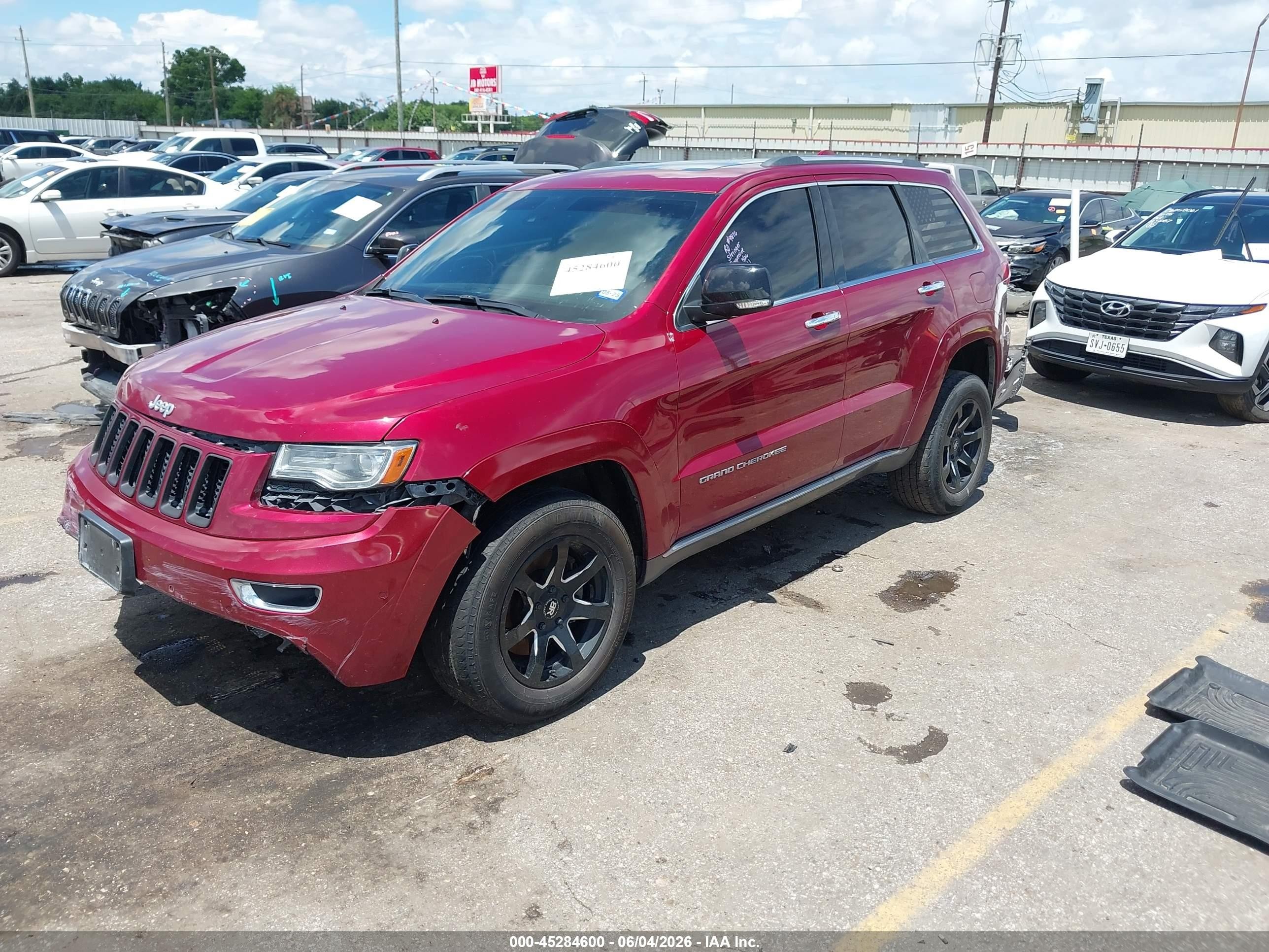 2014 Jeep Grand Cherokee Summit Red vin: 1C4RJFJM7EC368156