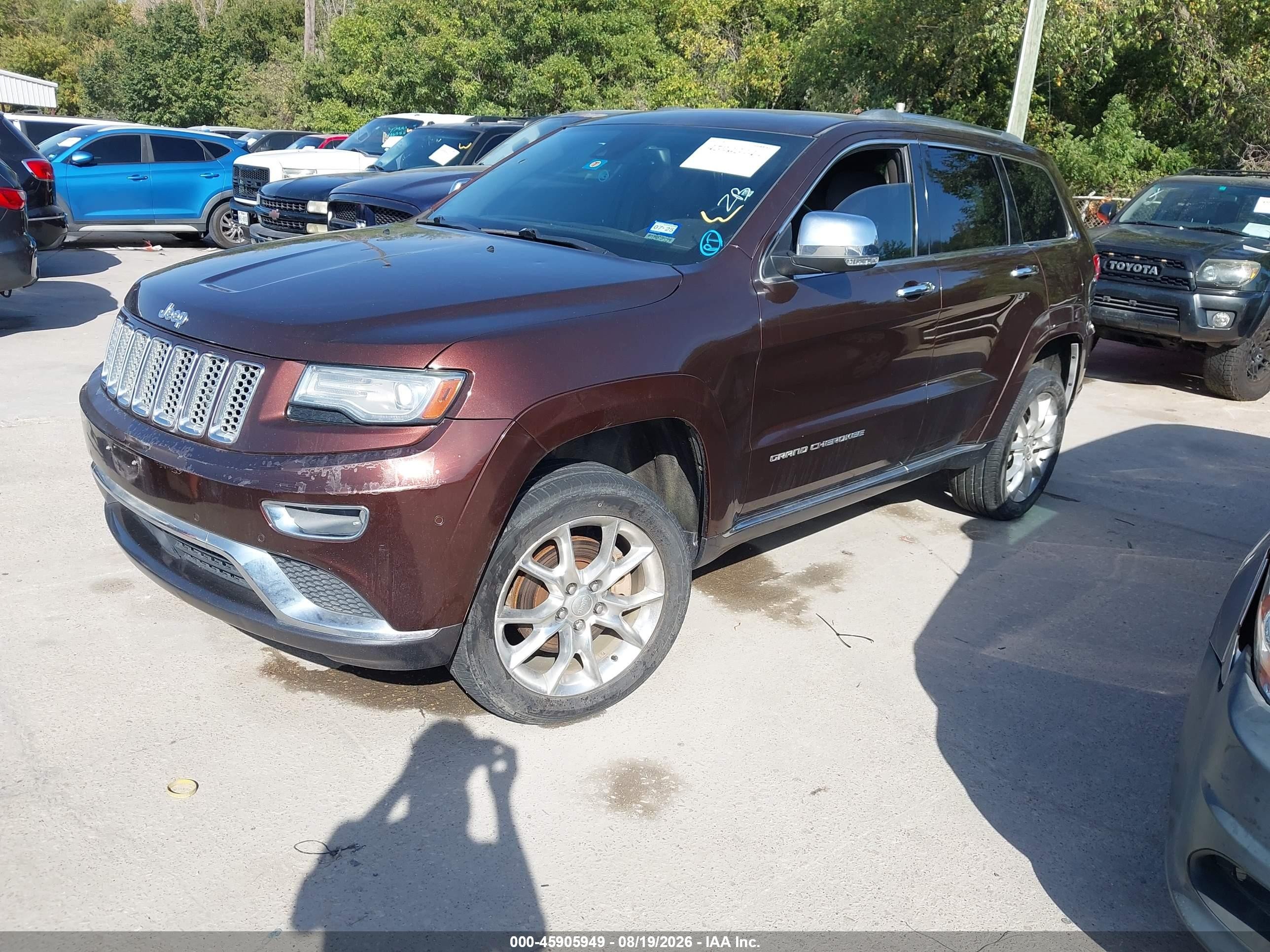 2014 Jeep Grand Cherokee Summit Burgundy vin: 1C4RJFJMXEC109094