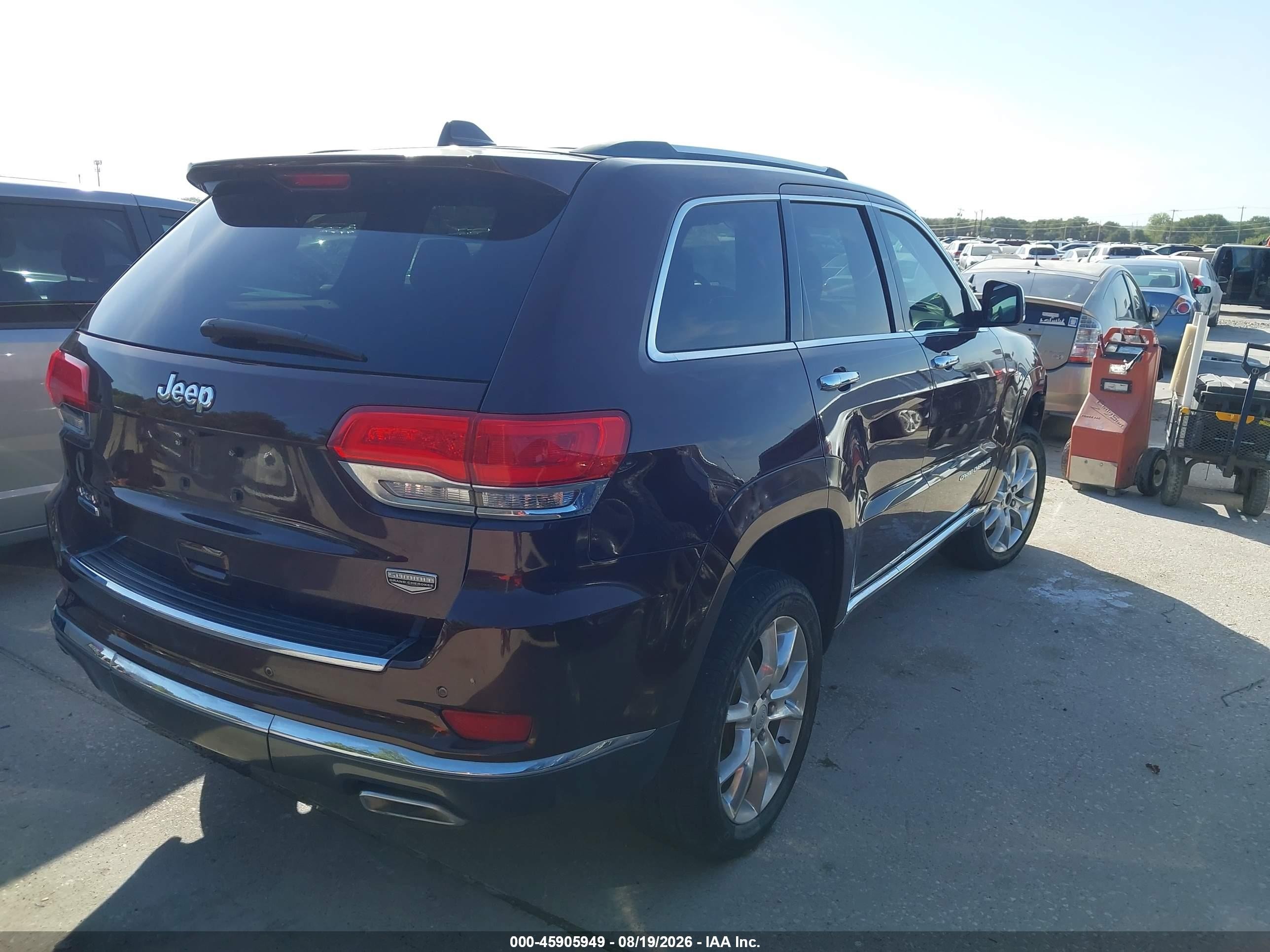 2014 Jeep Grand Cherokee Summit Burgundy vin: 1C4RJFJMXEC109094