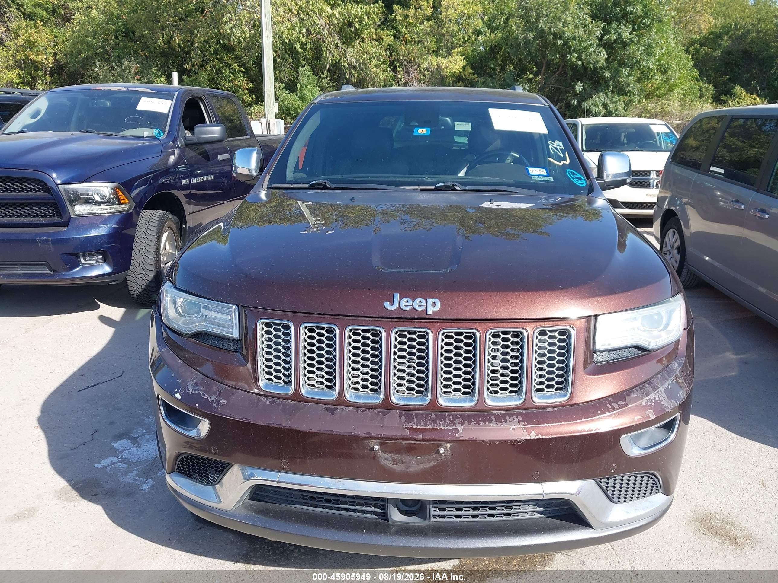 2014 Jeep Grand Cherokee Summit Burgundy vin: 1C4RJFJMXEC109094