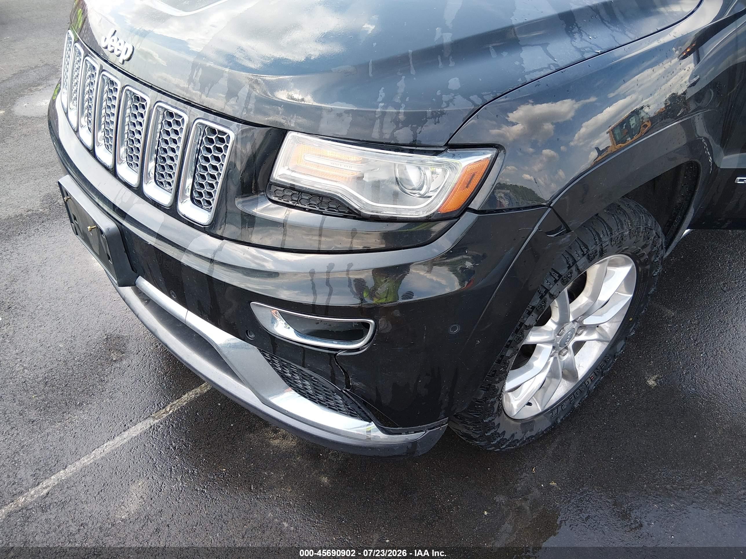2014 Jeep Grand Cherokee Summit Black vin: 1C4RJFJT0EC154567