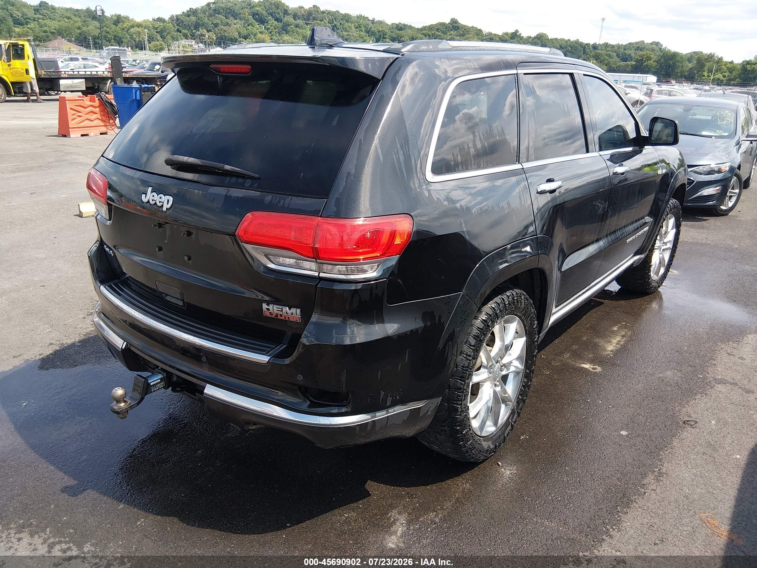 2014 Jeep Grand Cherokee Summit Black vin: 1C4RJFJT0EC154567