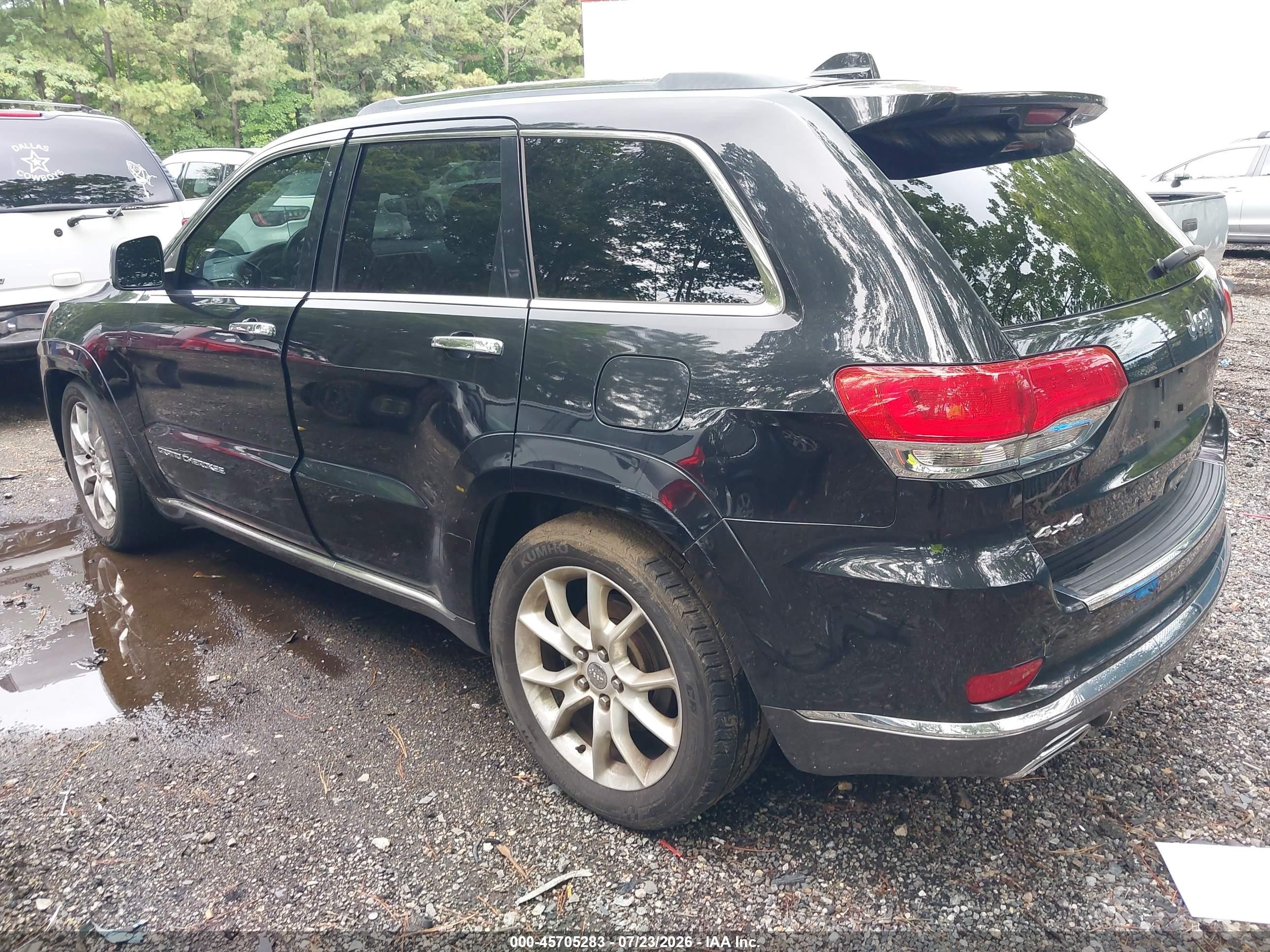 2014 Jeep Grand Cherokee Summit Black vin: 1C4RJFJT1EC346581