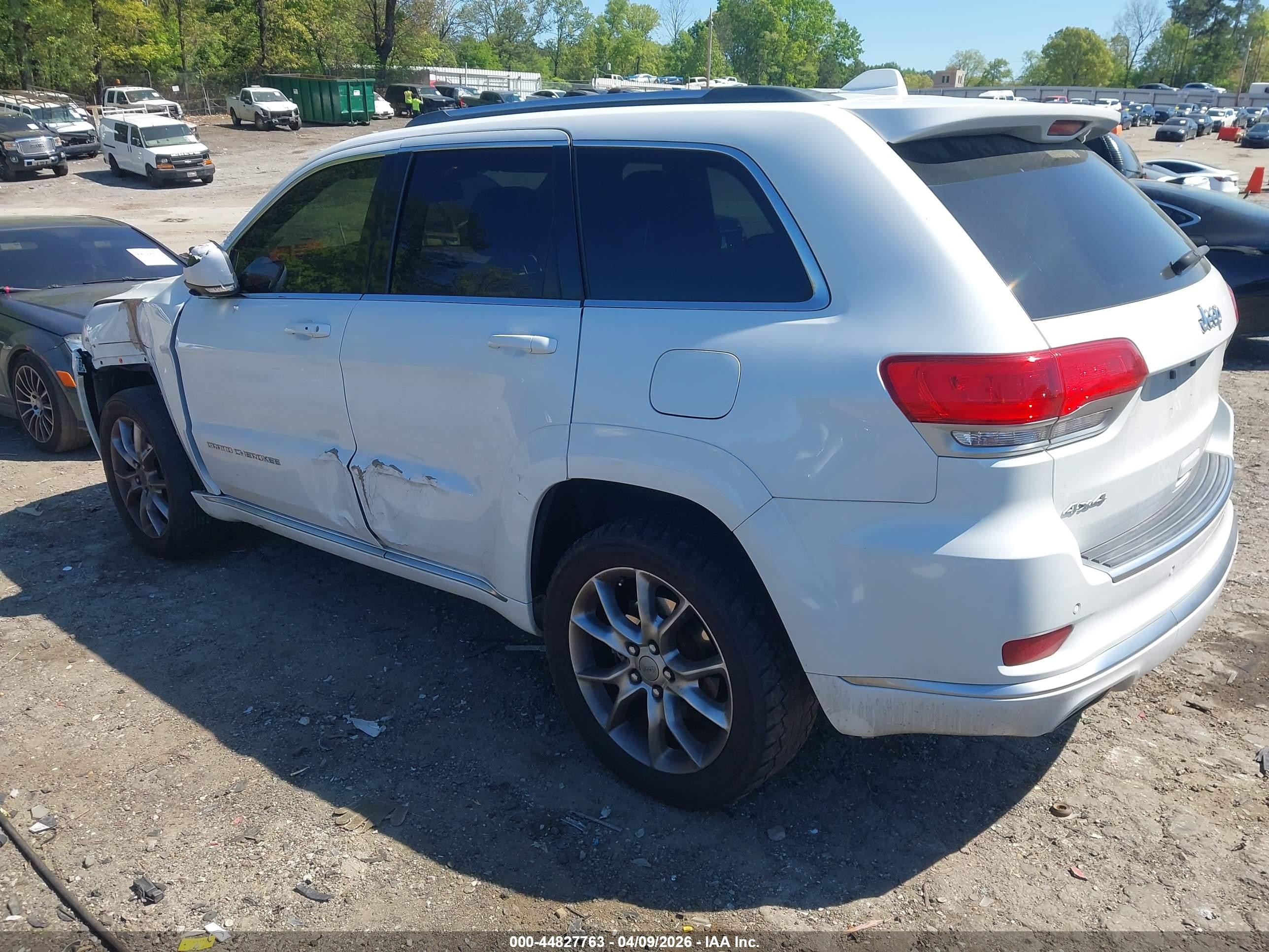 2015 Jeep Grand Cherokee Summit White vin: 1C4RJFJT1FC684354