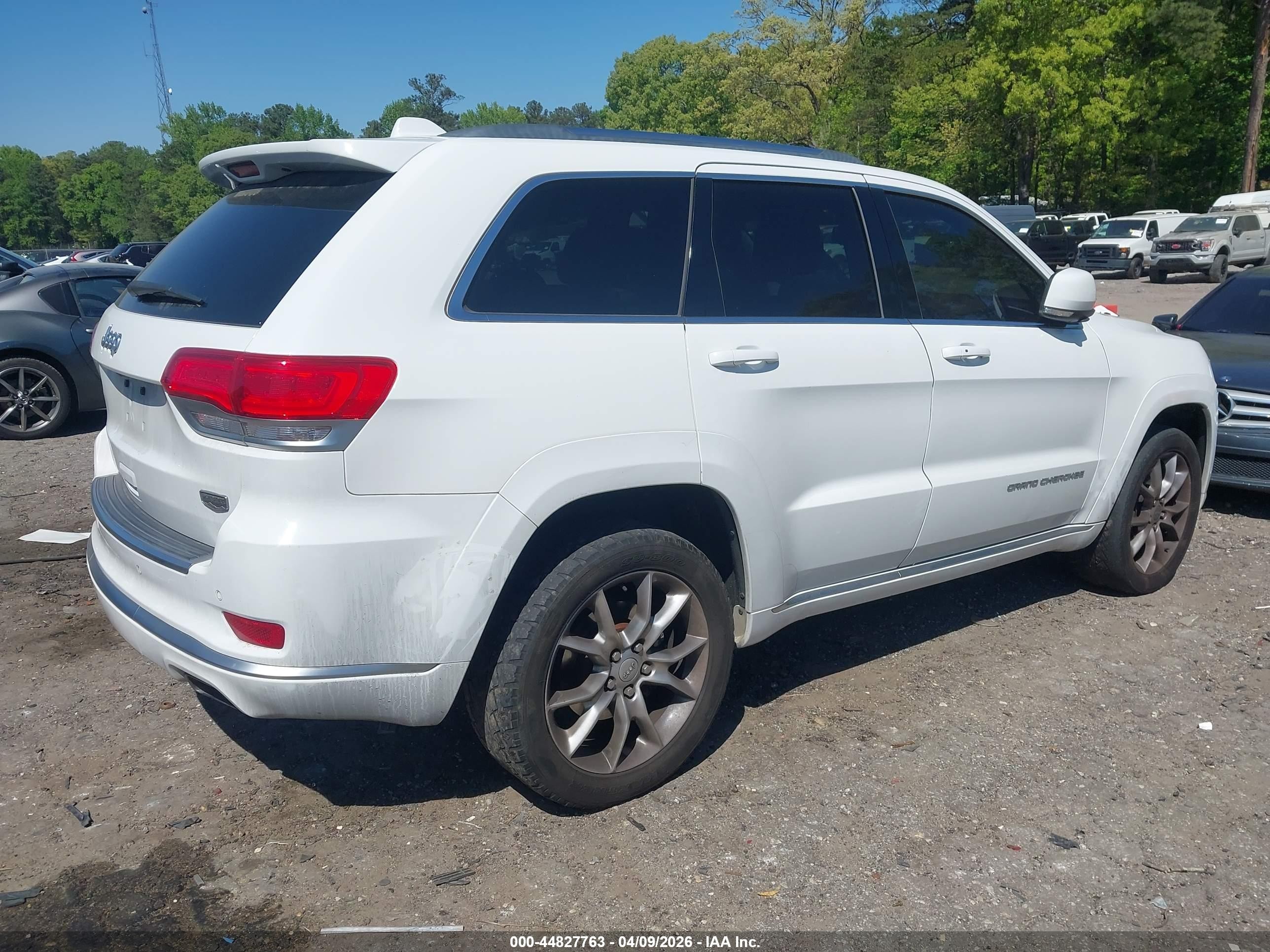 2015 Jeep Grand Cherokee Summit White vin: 1C4RJFJT1FC684354