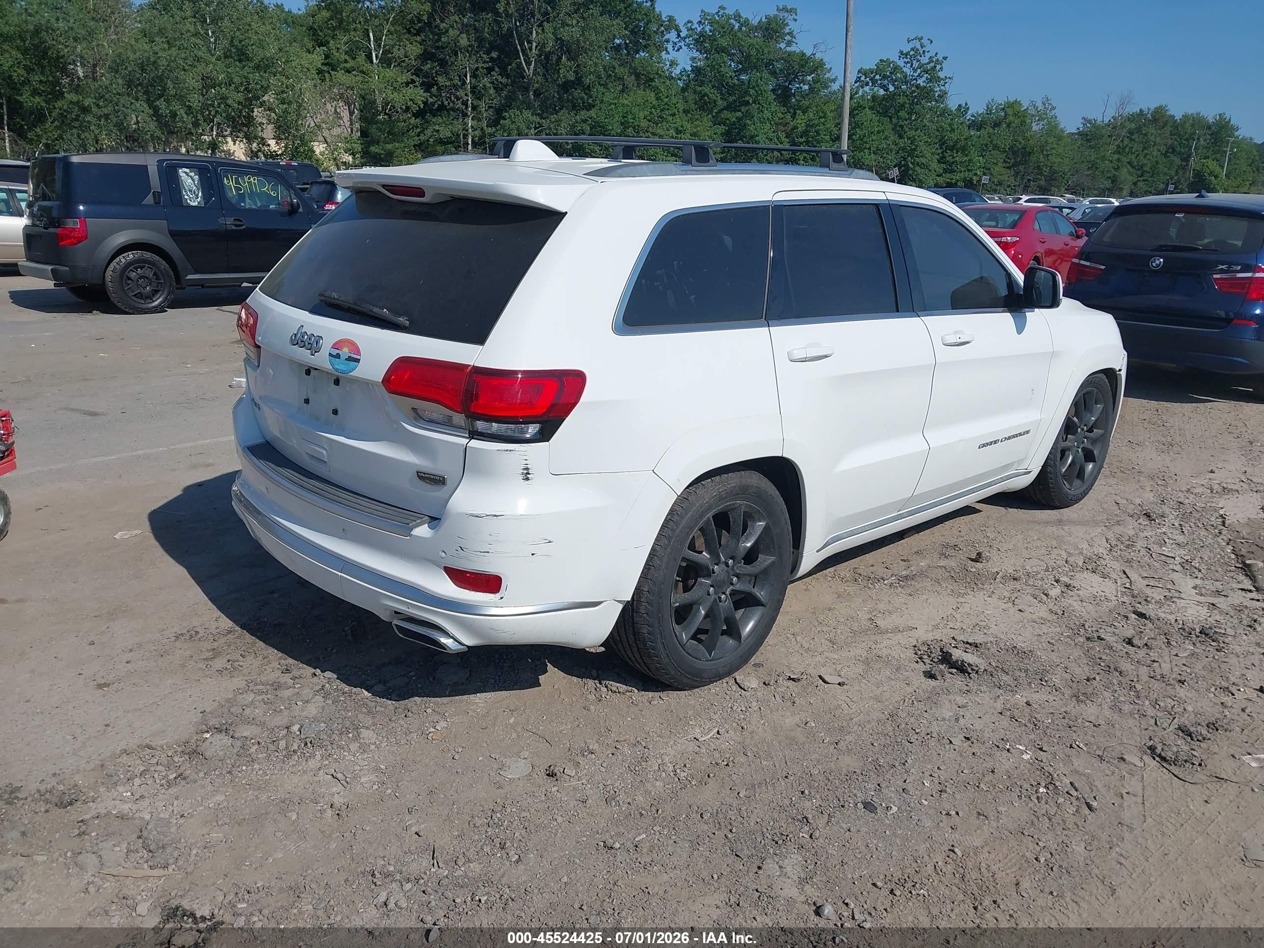 2015 Jeep Grand Cherokee Summit White vin: 1C4RJFJT1FC759389