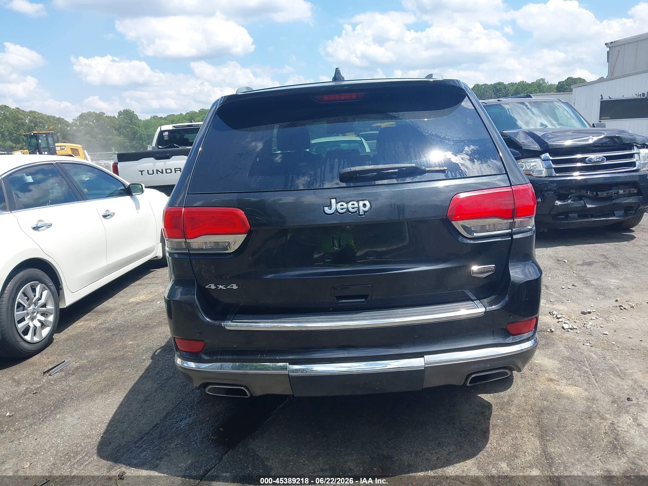 2014 Jeep Grand Cherokee Summit Black vin: 1C4RJFJT2EC256551