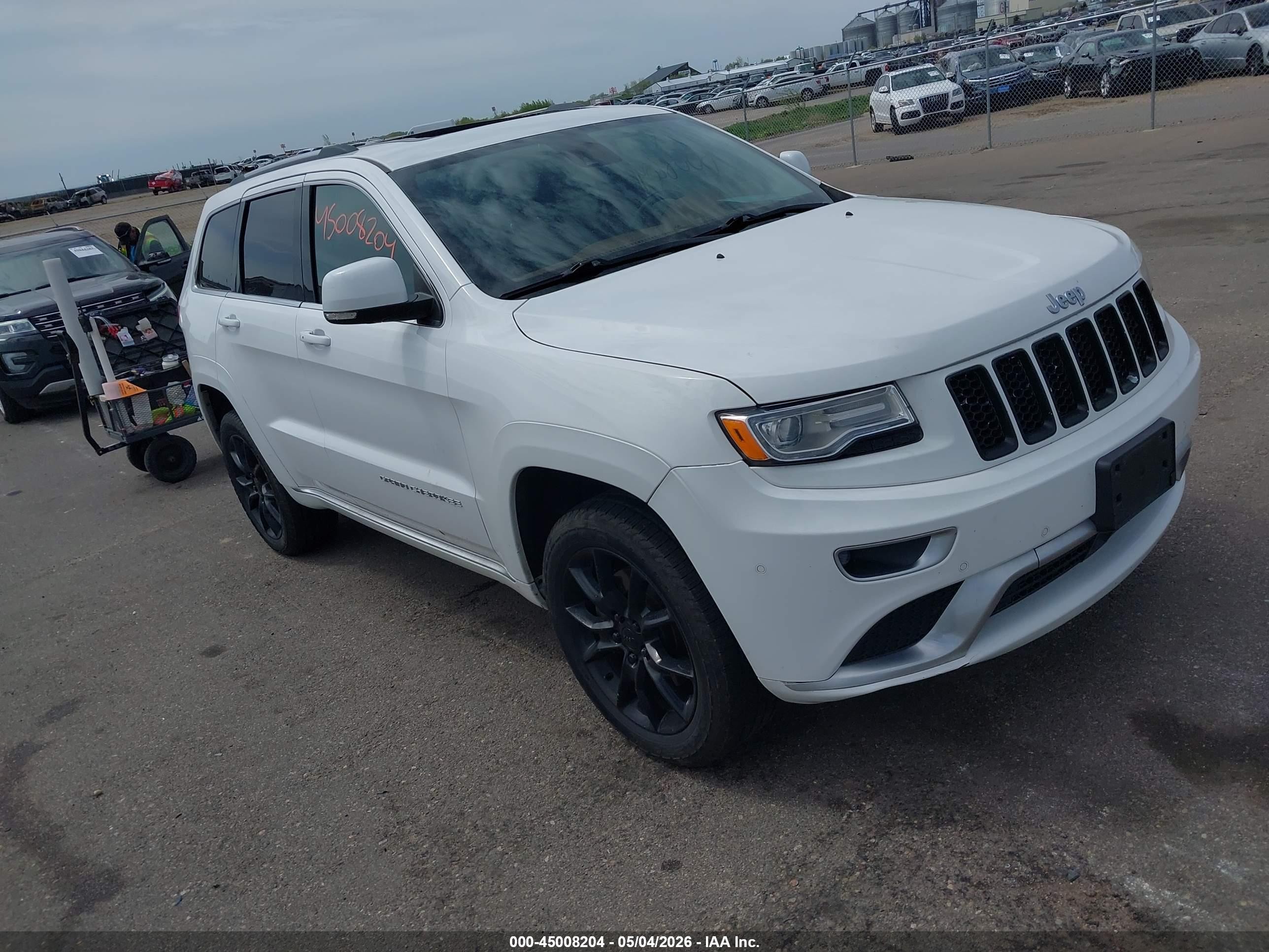 2015 Jeep Grand Cherokee Summit White vin: 1C4RJFJT2FC757084