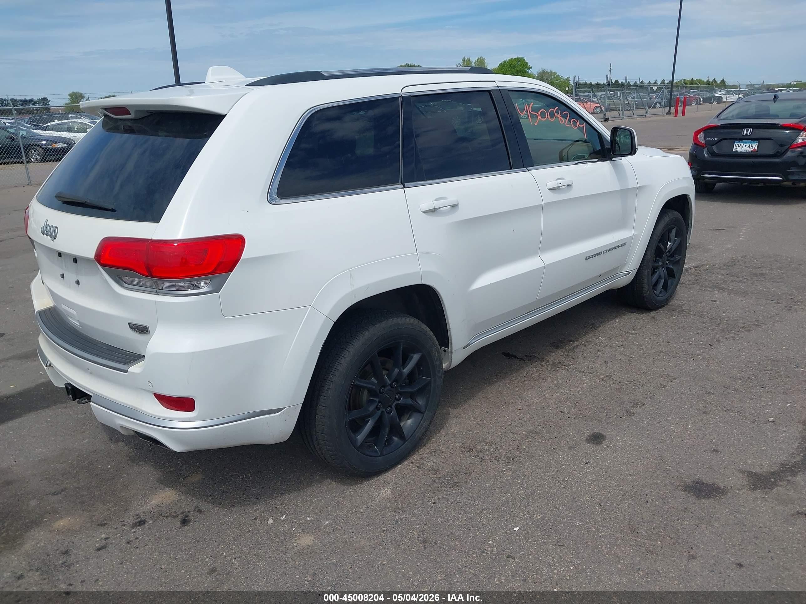 2015 Jeep Grand Cherokee Summit White vin: 1C4RJFJT2FC757084