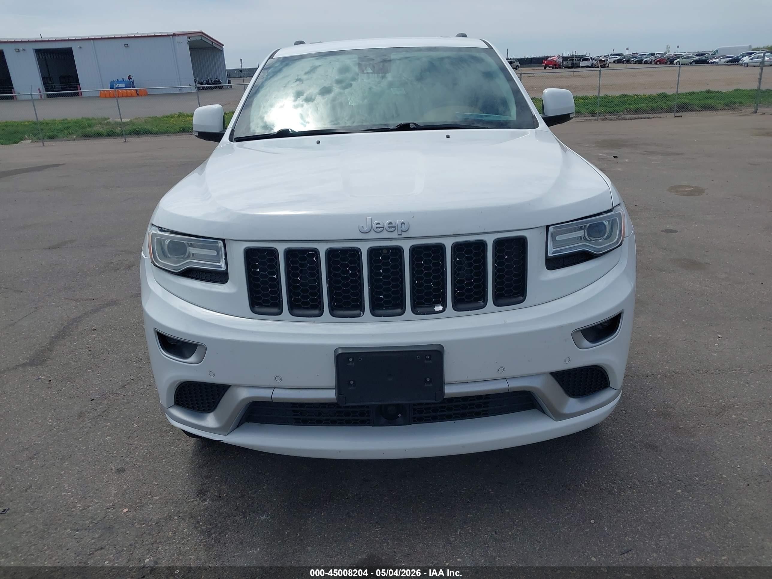 2015 Jeep Grand Cherokee Summit White vin: 1C4RJFJT2FC757084