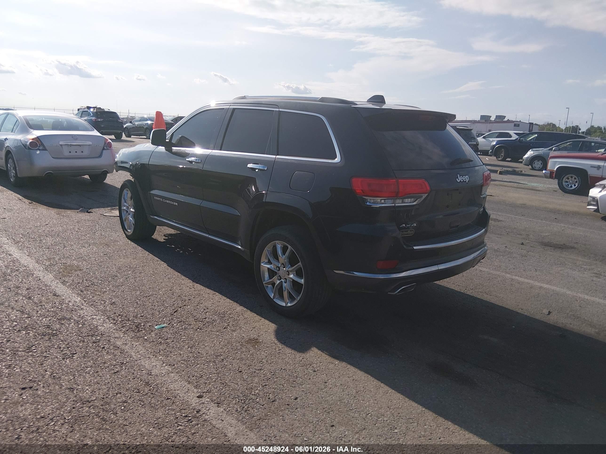 2015 Jeep Grand Cherokee Summit Black vin: 1C4RJFJT2FC857346