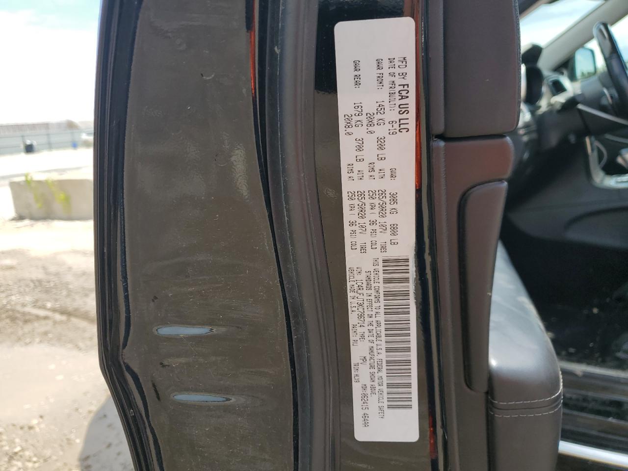 2019 Jeep Grand Cherokee Summit Black vin: 1C4RJFJT3KC796714