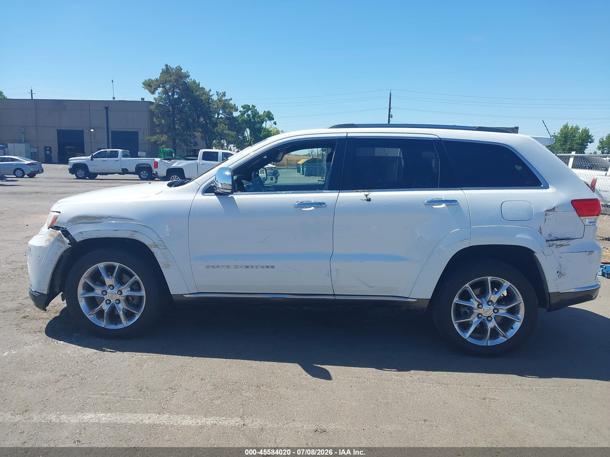 2014 Jeep Grand Cherokee Summit White vin: 1C4RJFJT5EC125713