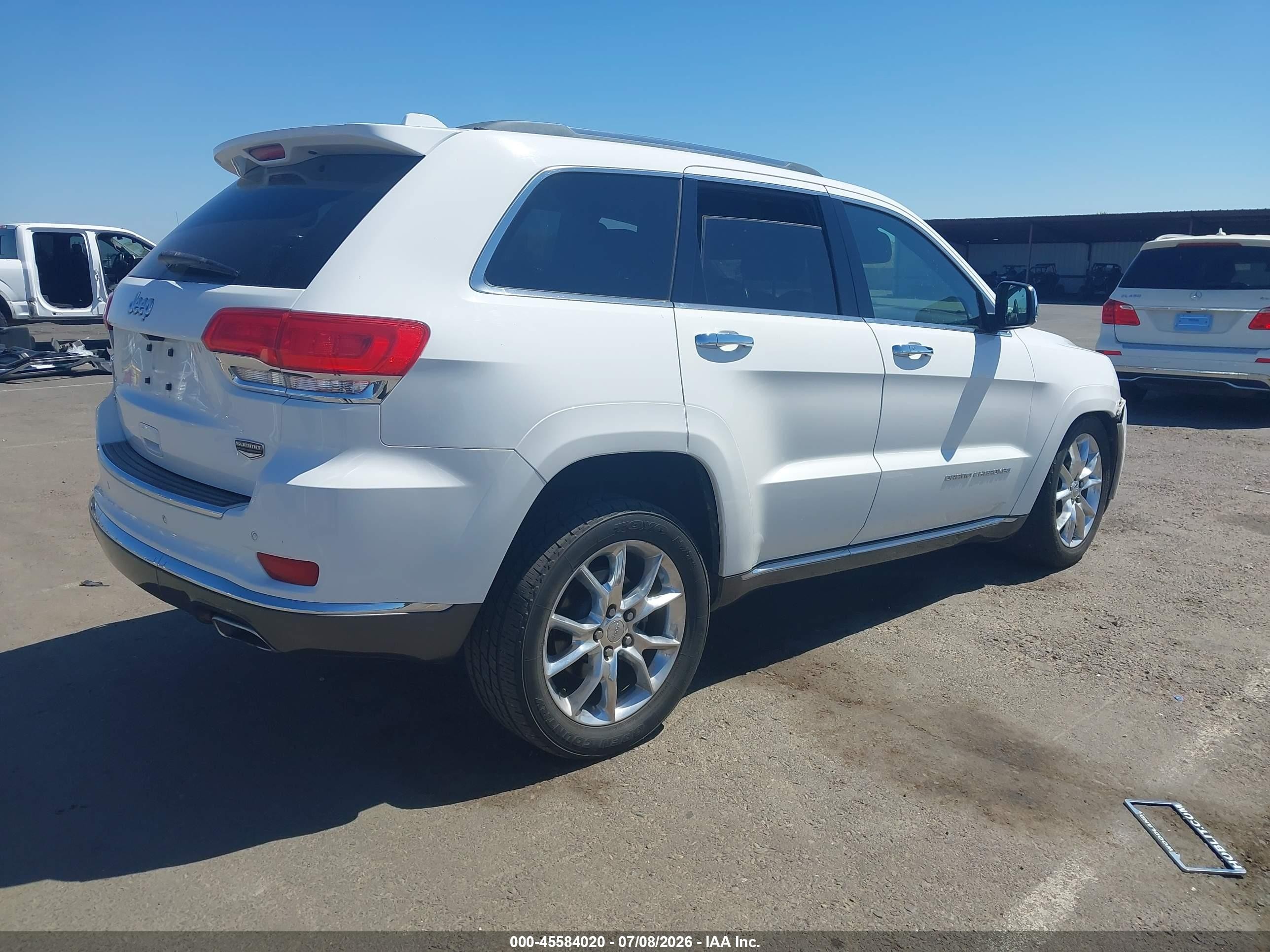 2014 Jeep Grand Cherokee Summit White vin: 1C4RJFJT5EC125713
