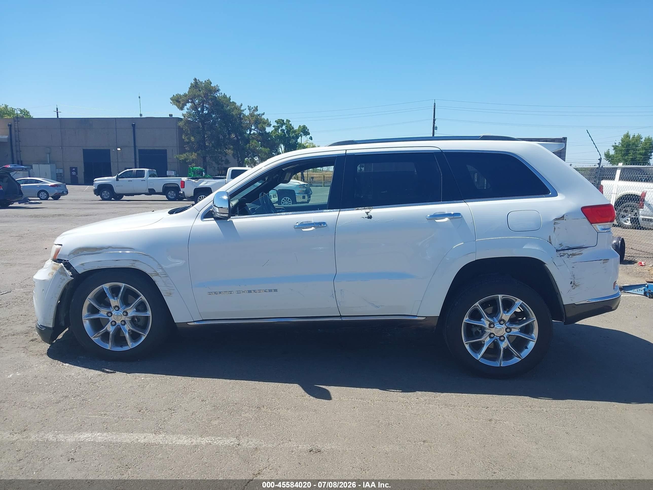 2014 Jeep Grand Cherokee Summit White vin: 1C4RJFJT5EC125713