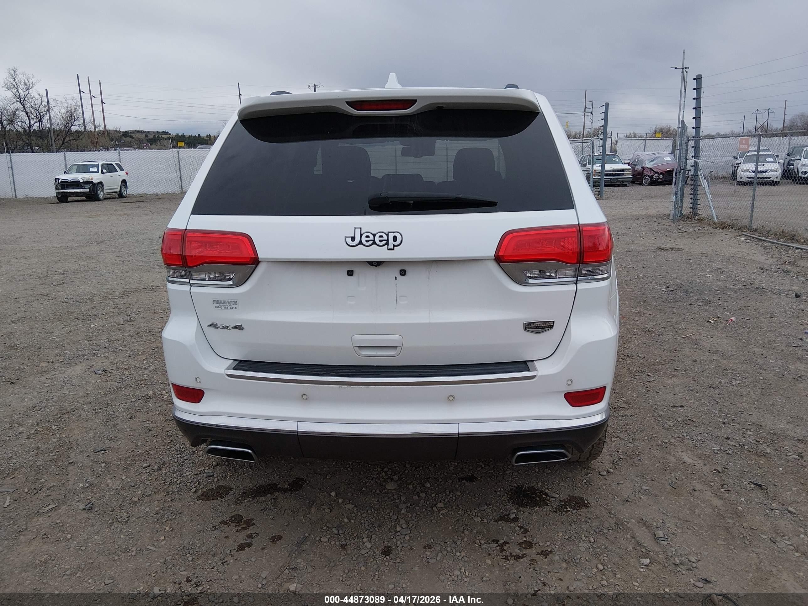 2014 Jeep Grand Cherokee Summit White vin: 1C4RJFJT7EC252723