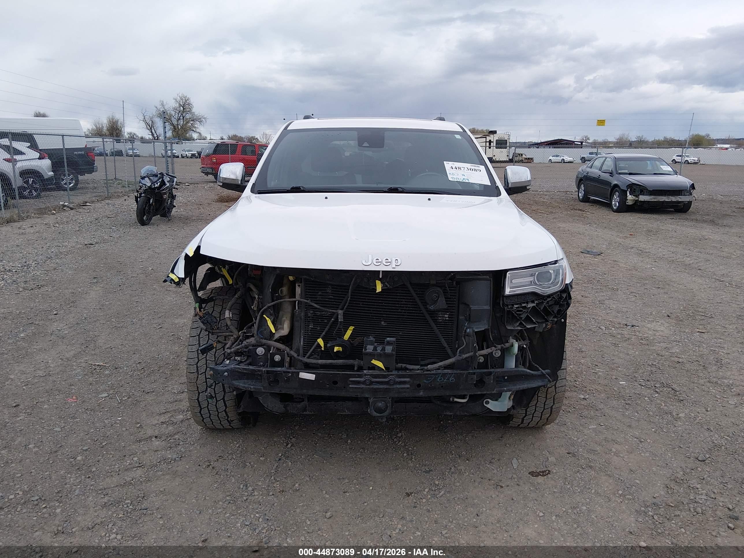 2014 Jeep Grand Cherokee Summit White vin: 1C4RJFJT7EC252723