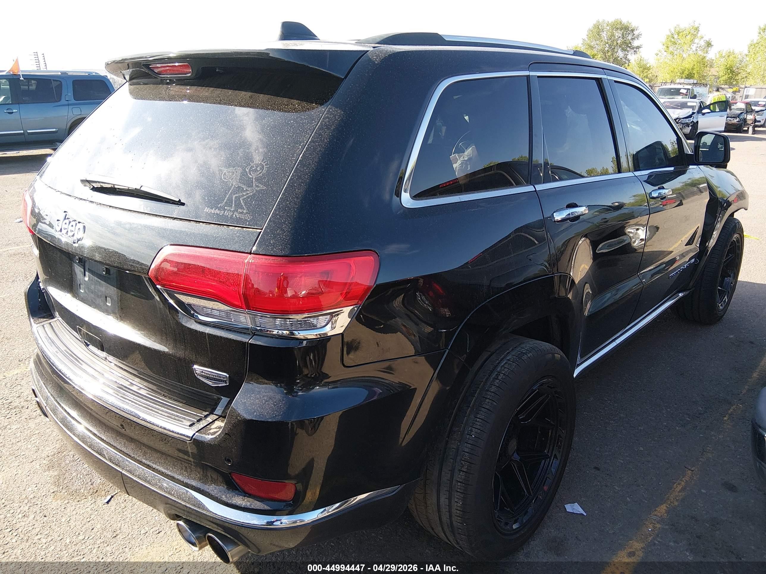 2014 Jeep Grand Cherokee Summit Black vin: 1C4RJFJT7EC480723
