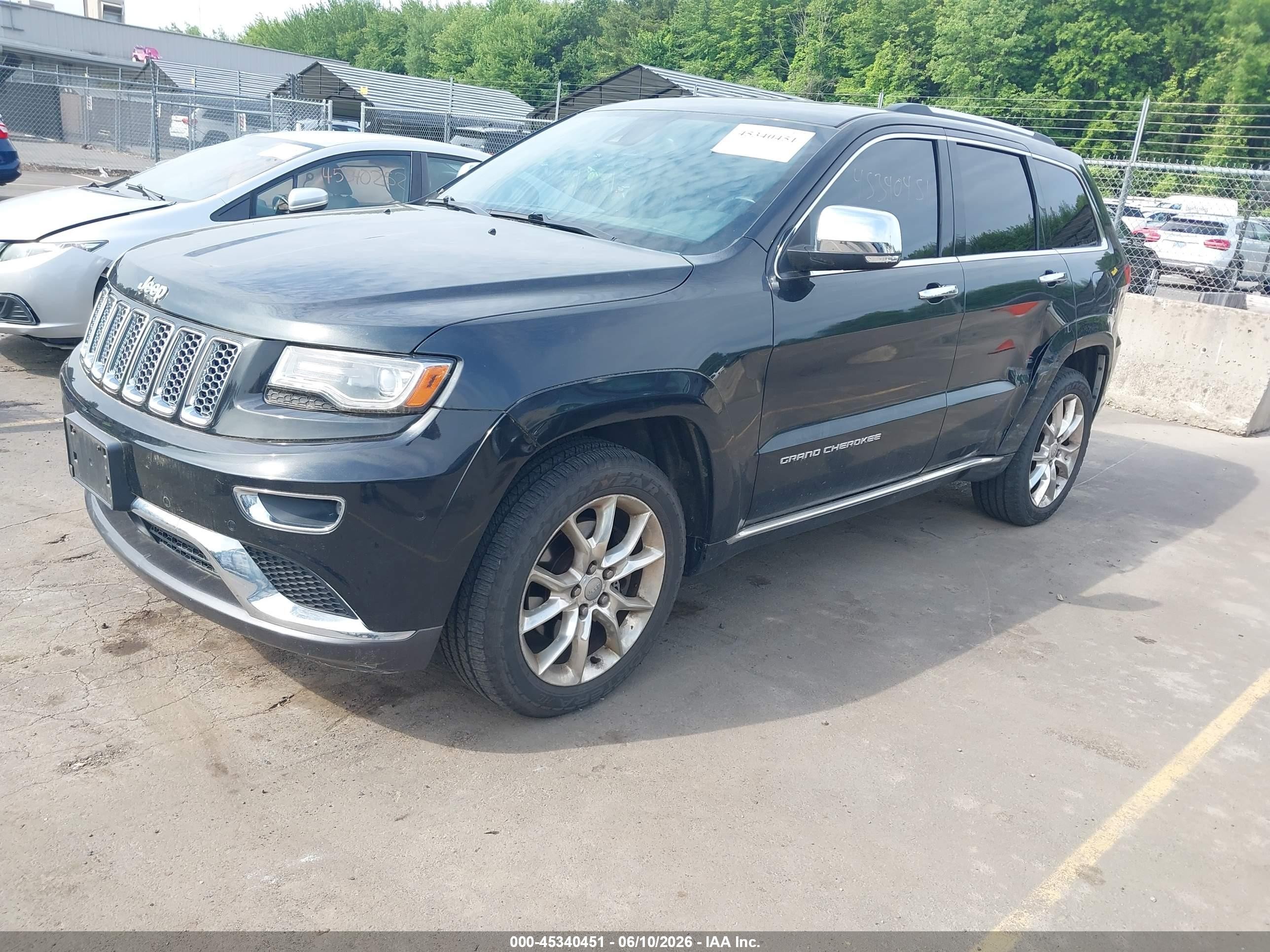 2014 Jeep Grand Cherokee Summit Черный vin: 1C4RJFJT8EC154798