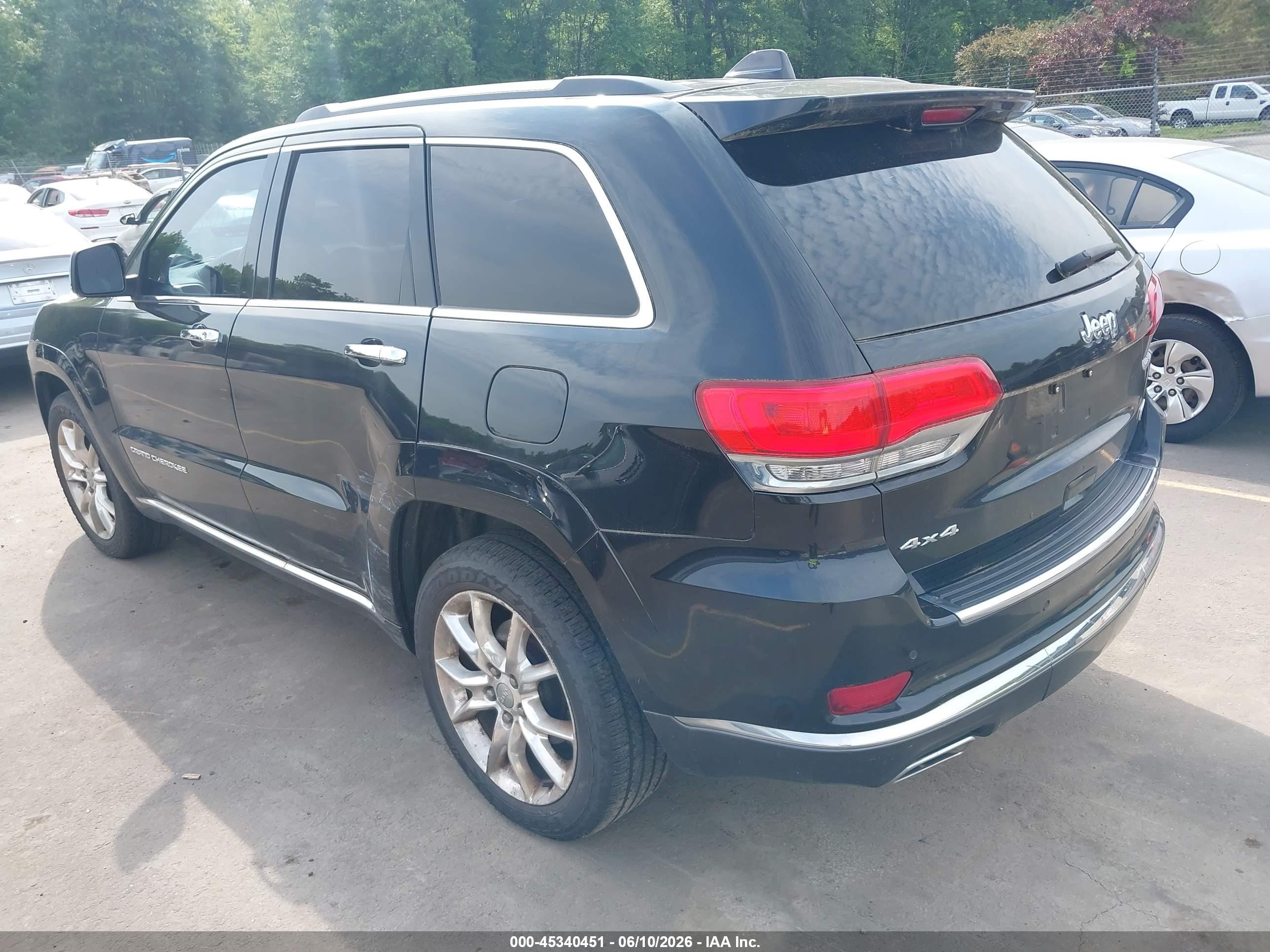 2014 Jeep Grand Cherokee Summit Черный vin: 1C4RJFJT8EC154798