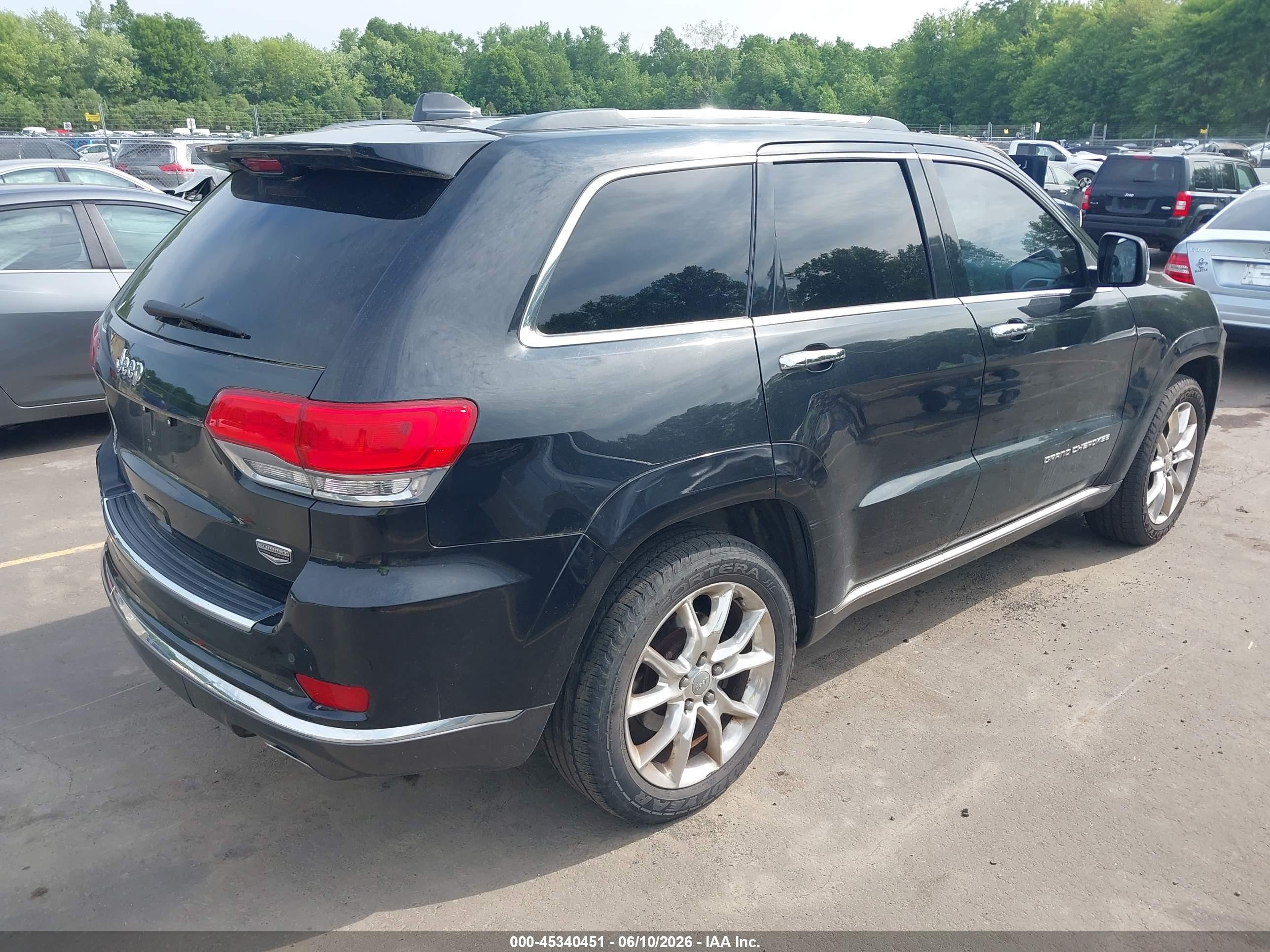 2014 Jeep Grand Cherokee Summit Черный vin: 1C4RJFJT8EC154798