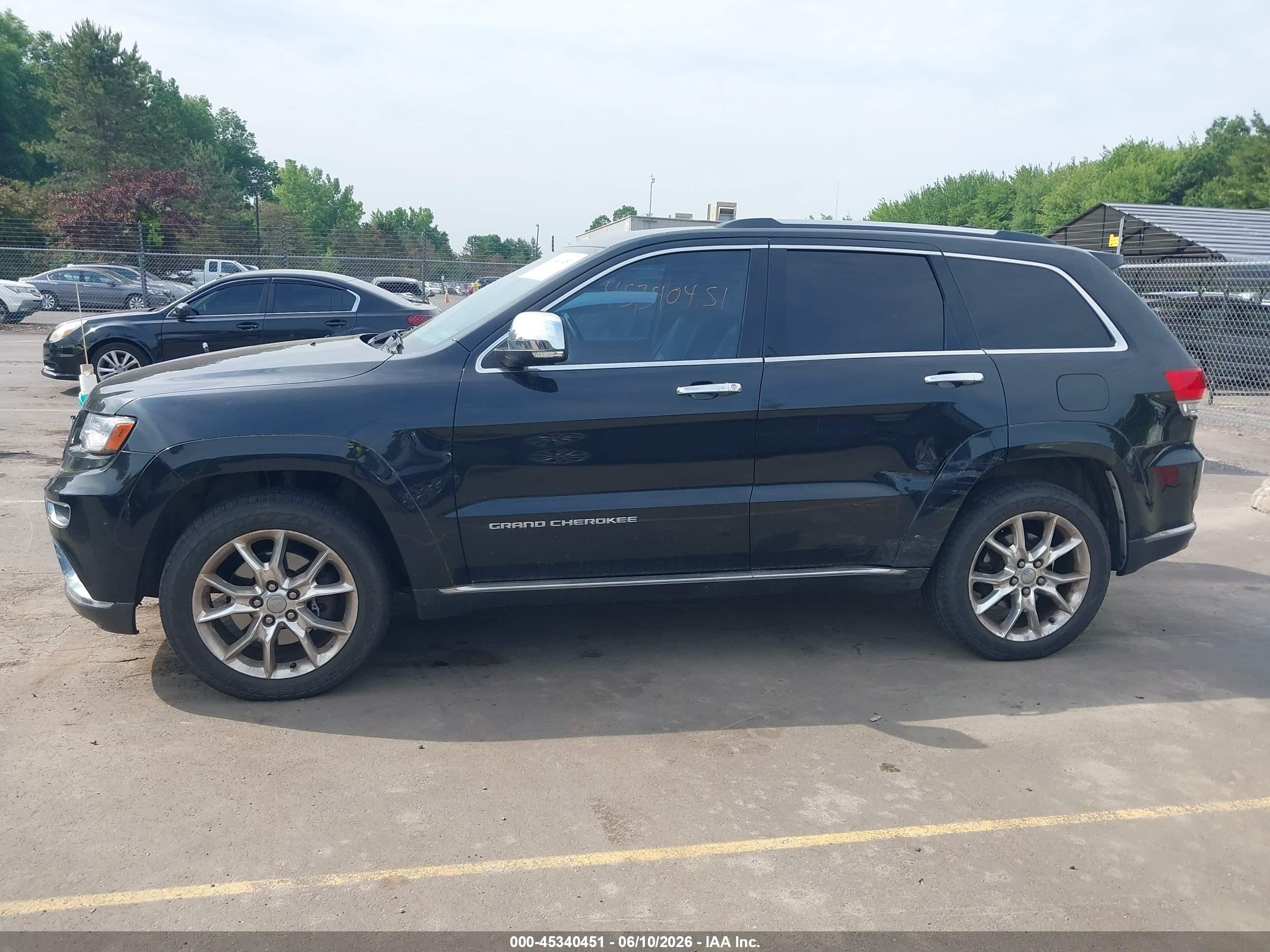 2014 Jeep Grand Cherokee Summit Черный vin: 1C4RJFJT8EC154798