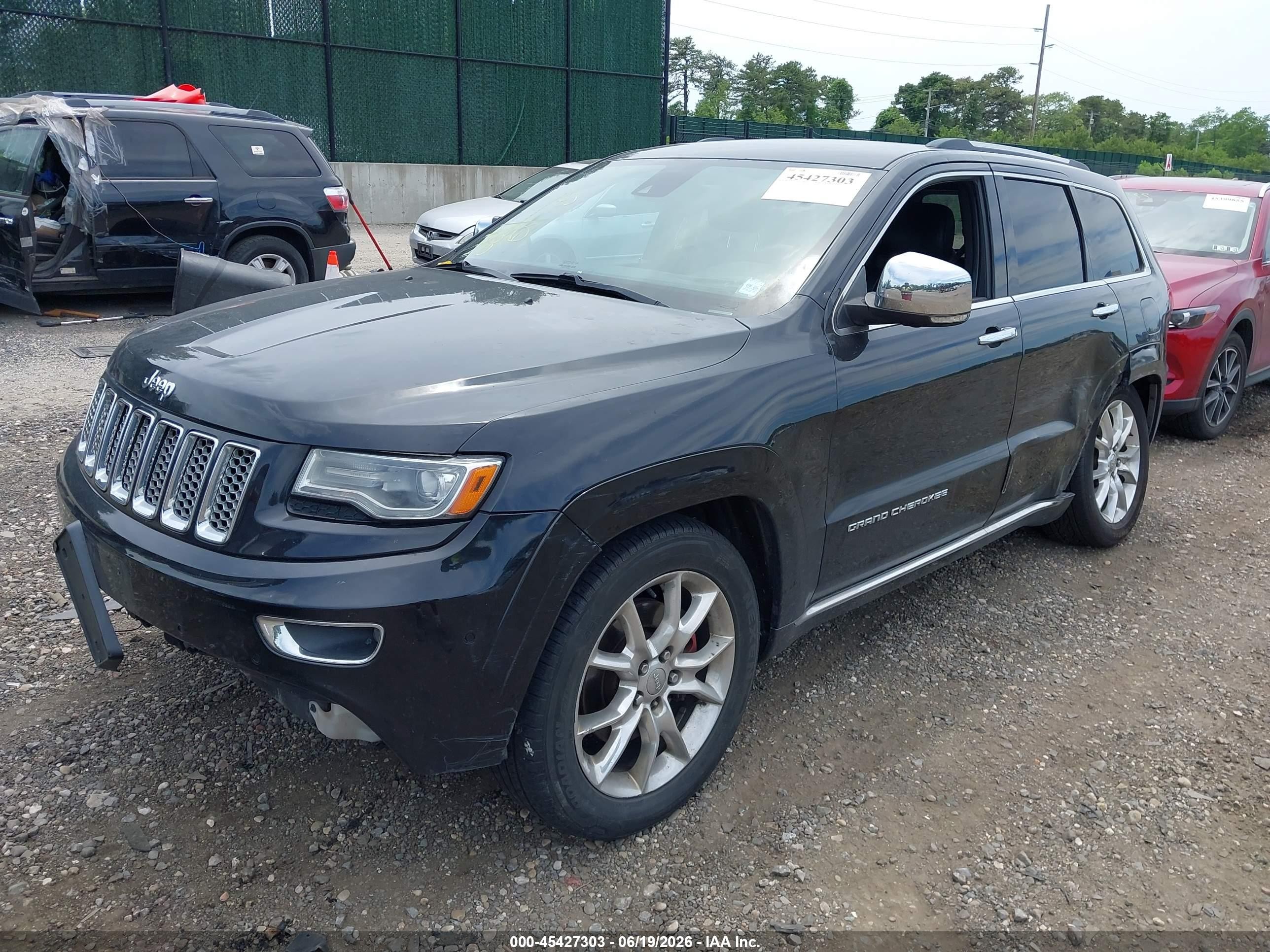 2014 Jeep Grand Cherokee Summit Black vin: 1C4RJFJT8EC406856