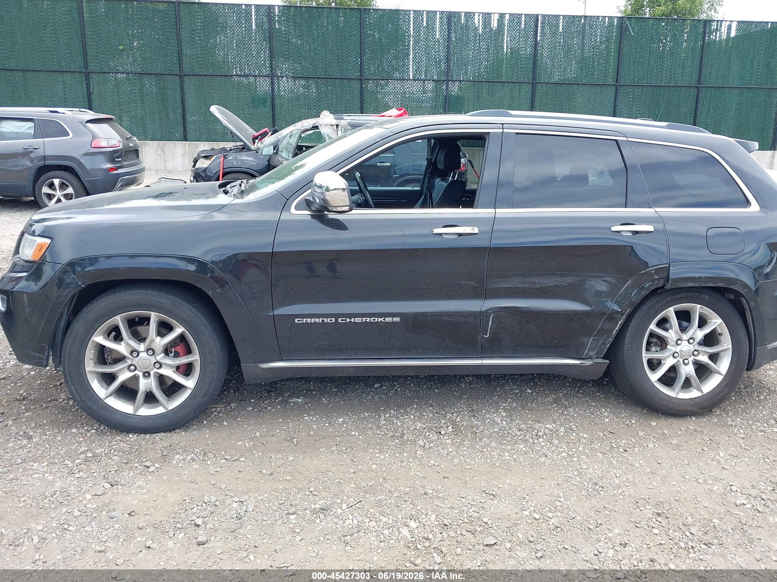 2014 Jeep Grand Cherokee Summit Black vin: 1C4RJFJT8EC406856