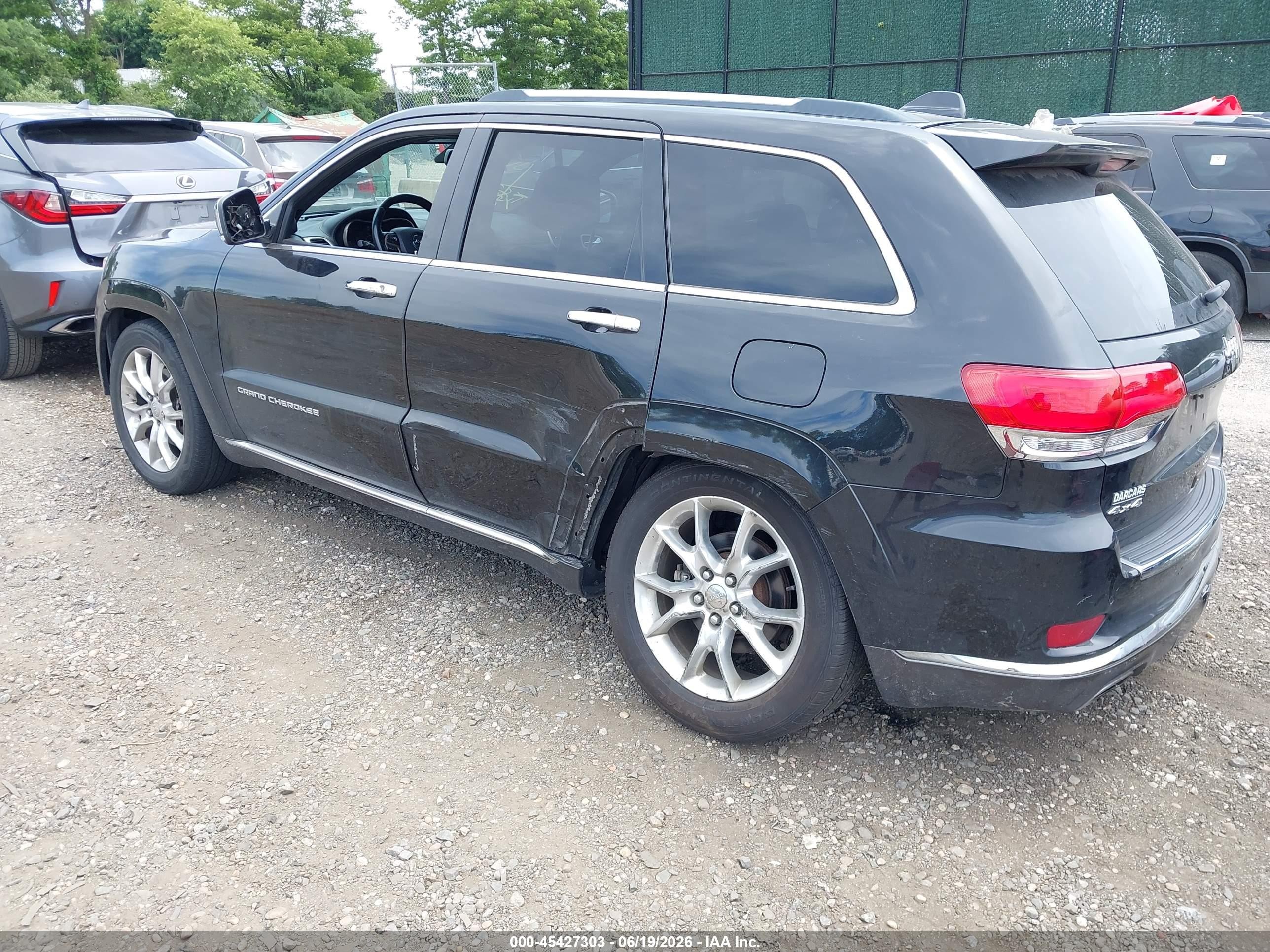 2014 Jeep Grand Cherokee Summit Black vin: 1C4RJFJT8EC406856