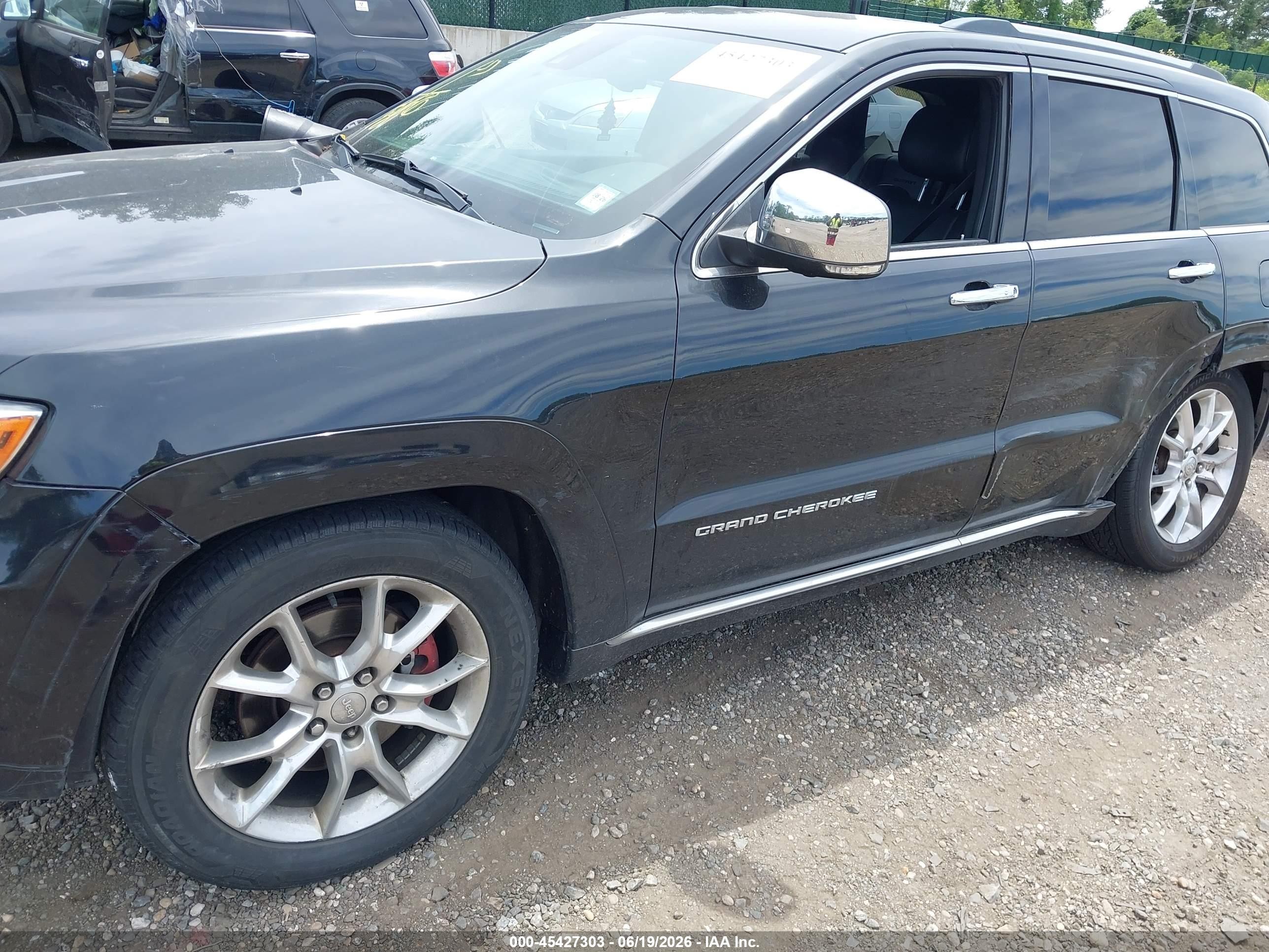 2014 Jeep Grand Cherokee Summit Black vin: 1C4RJFJT8EC406856