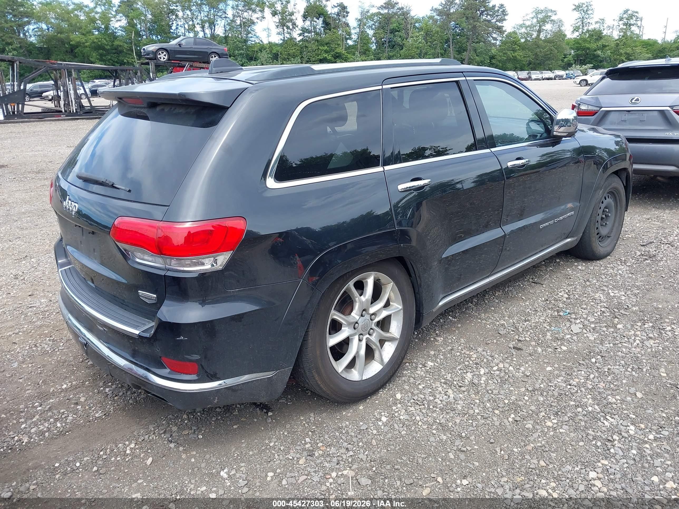 2014 Jeep Grand Cherokee Summit Black vin: 1C4RJFJT8EC406856