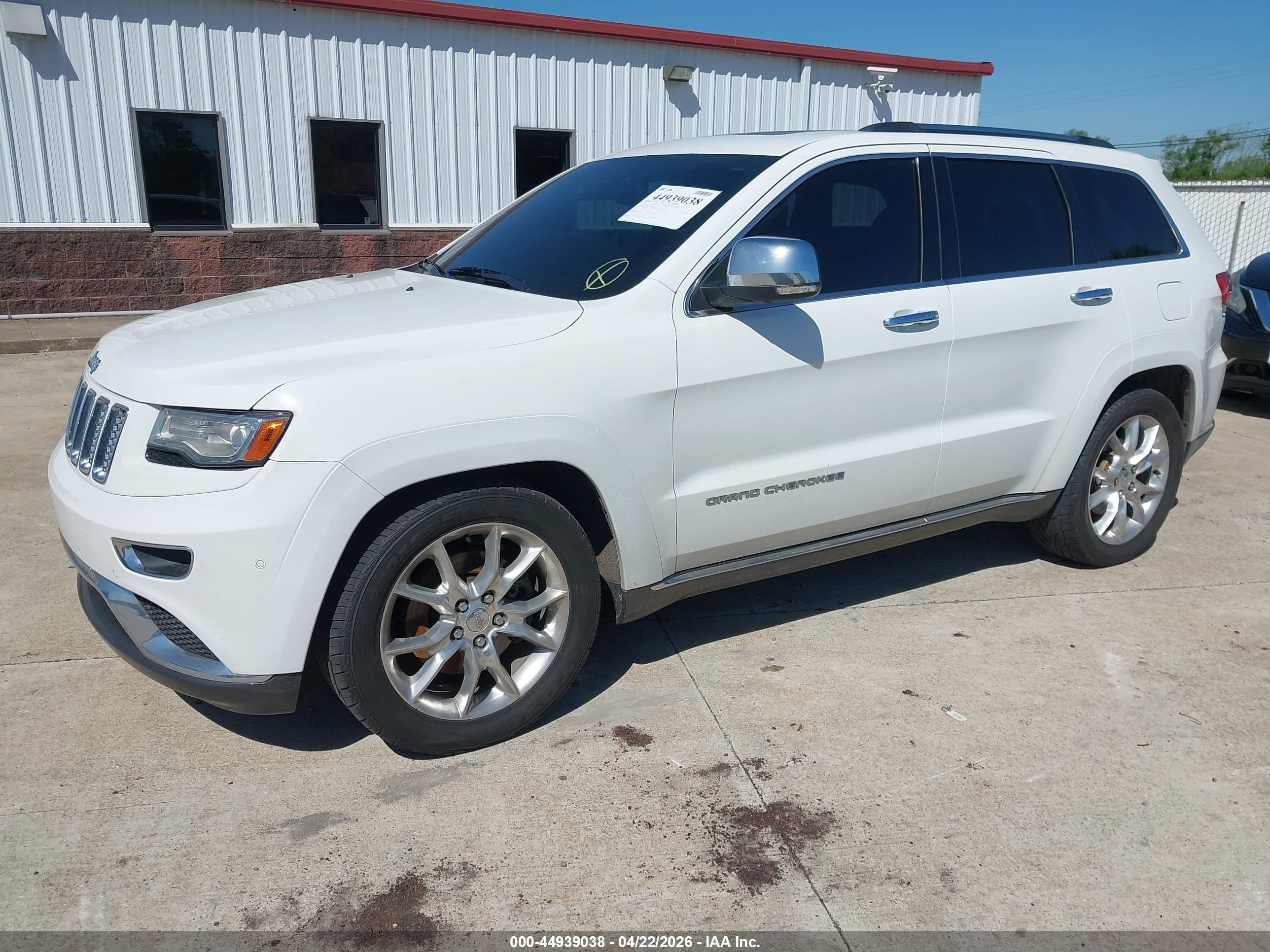 2014 Jeep Grand Cherokee Summit Белый vin: 1C4RJFJT8EC508979