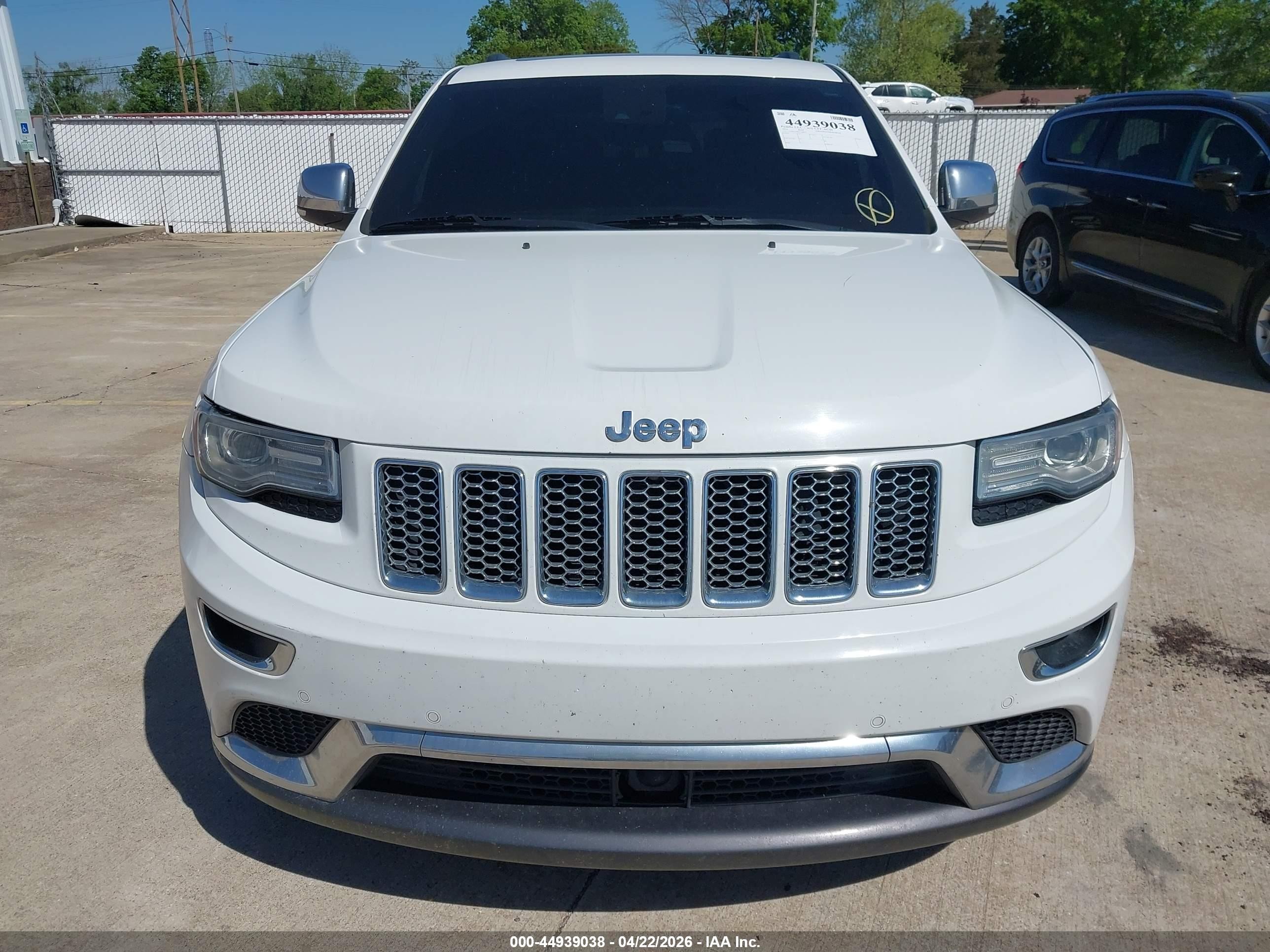 2014 Jeep Grand Cherokee Summit Белый vin: 1C4RJFJT8EC508979