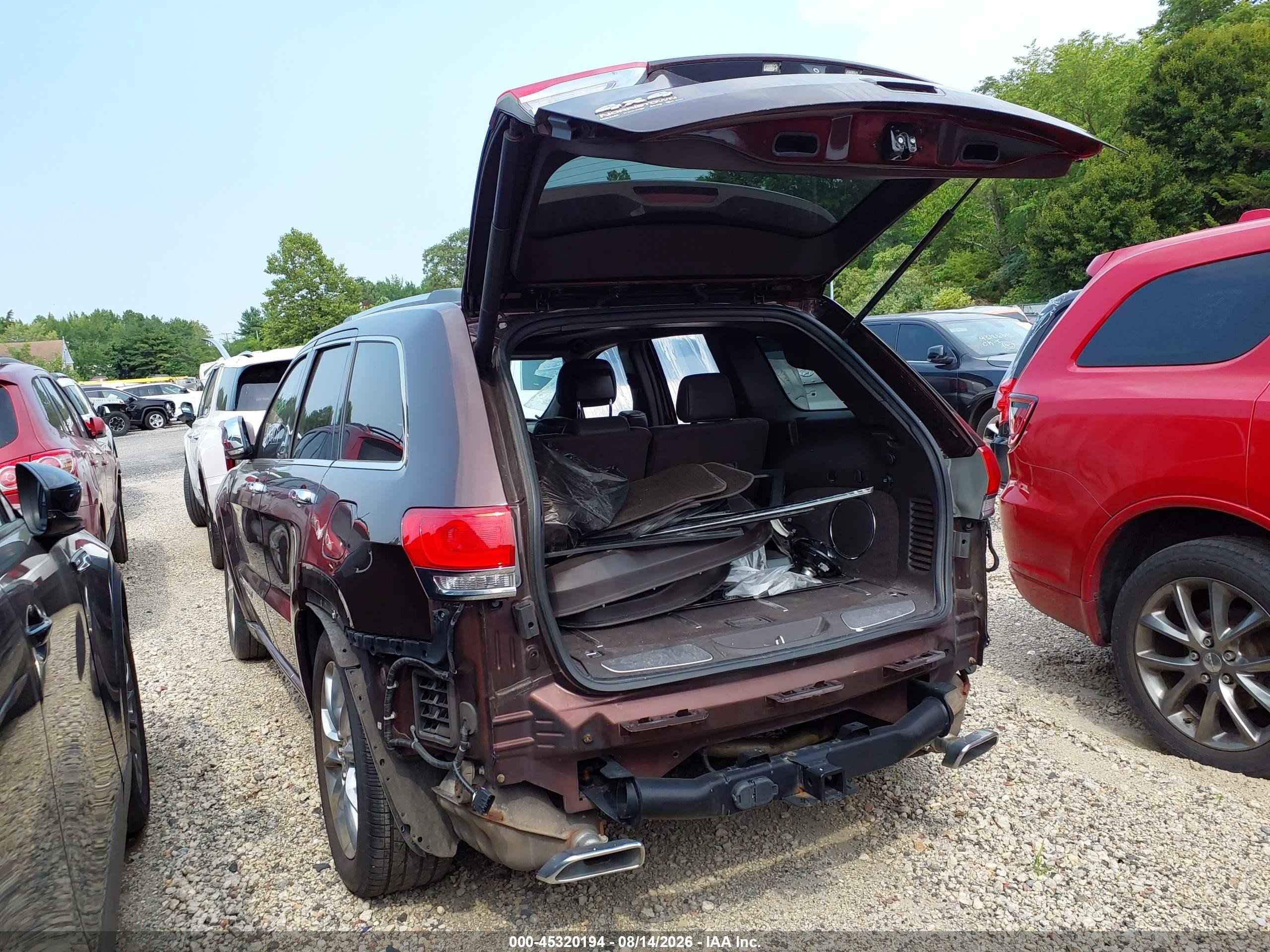 2014 Jeep Grand Cherokee Summit Brown vin: 1C4RJFJT8EC557082