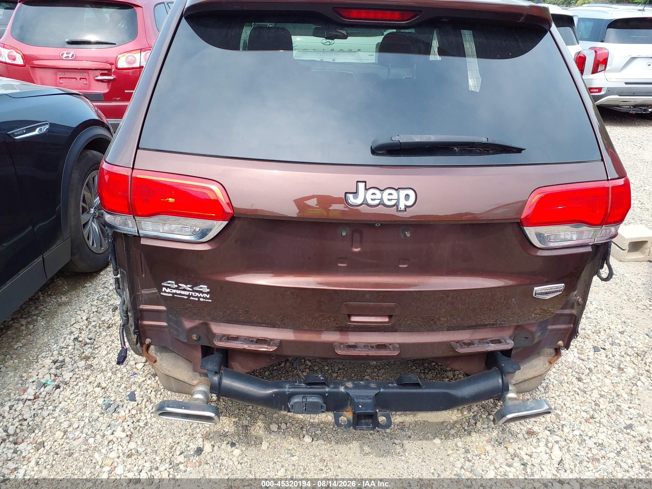 2014 Jeep Grand Cherokee Summit Brown vin: 1C4RJFJT8EC557082
