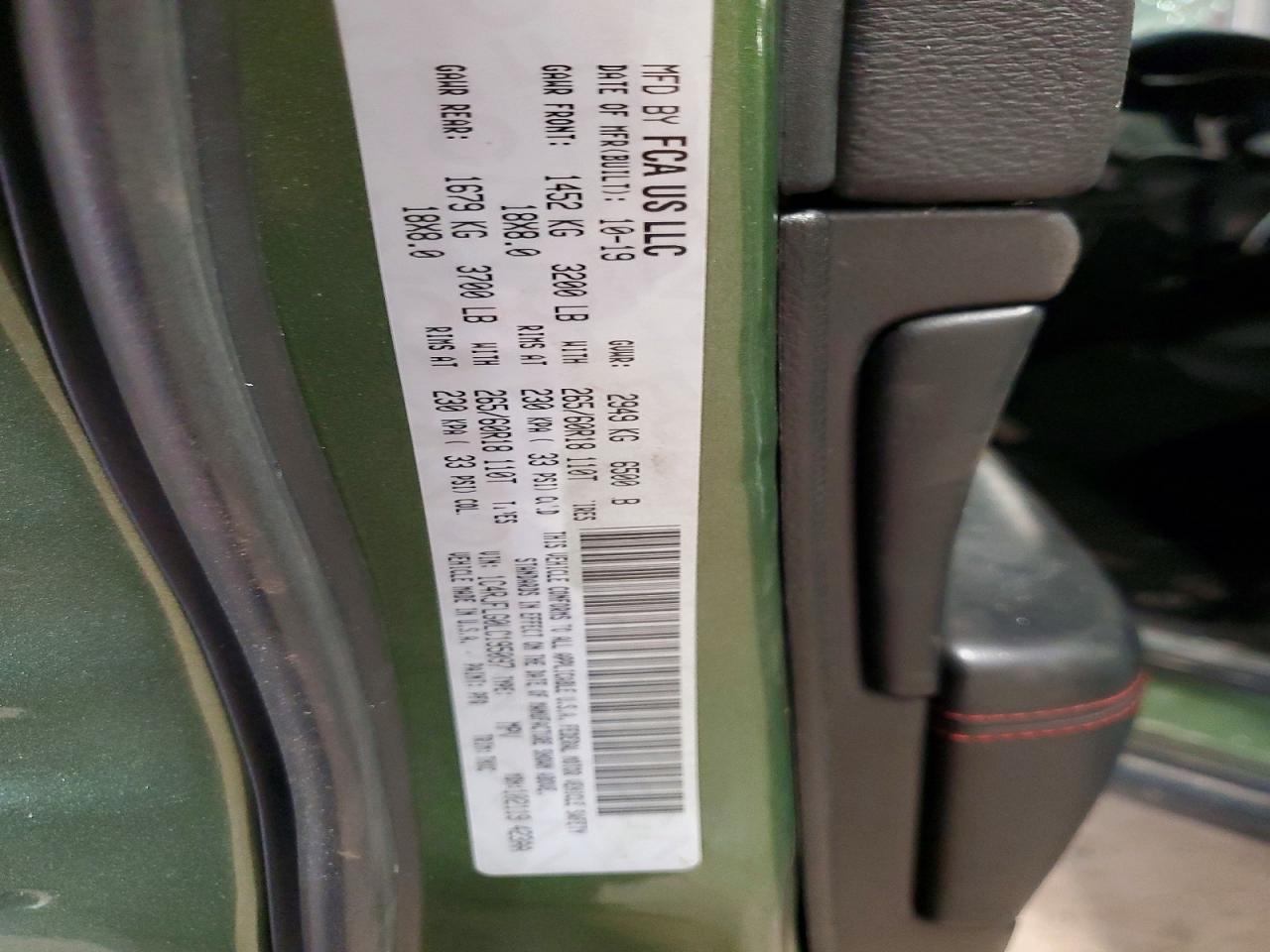 2020 Jeep Grand Cherokee Trailhawk Green vin: 1C4RJFLG0LC195097