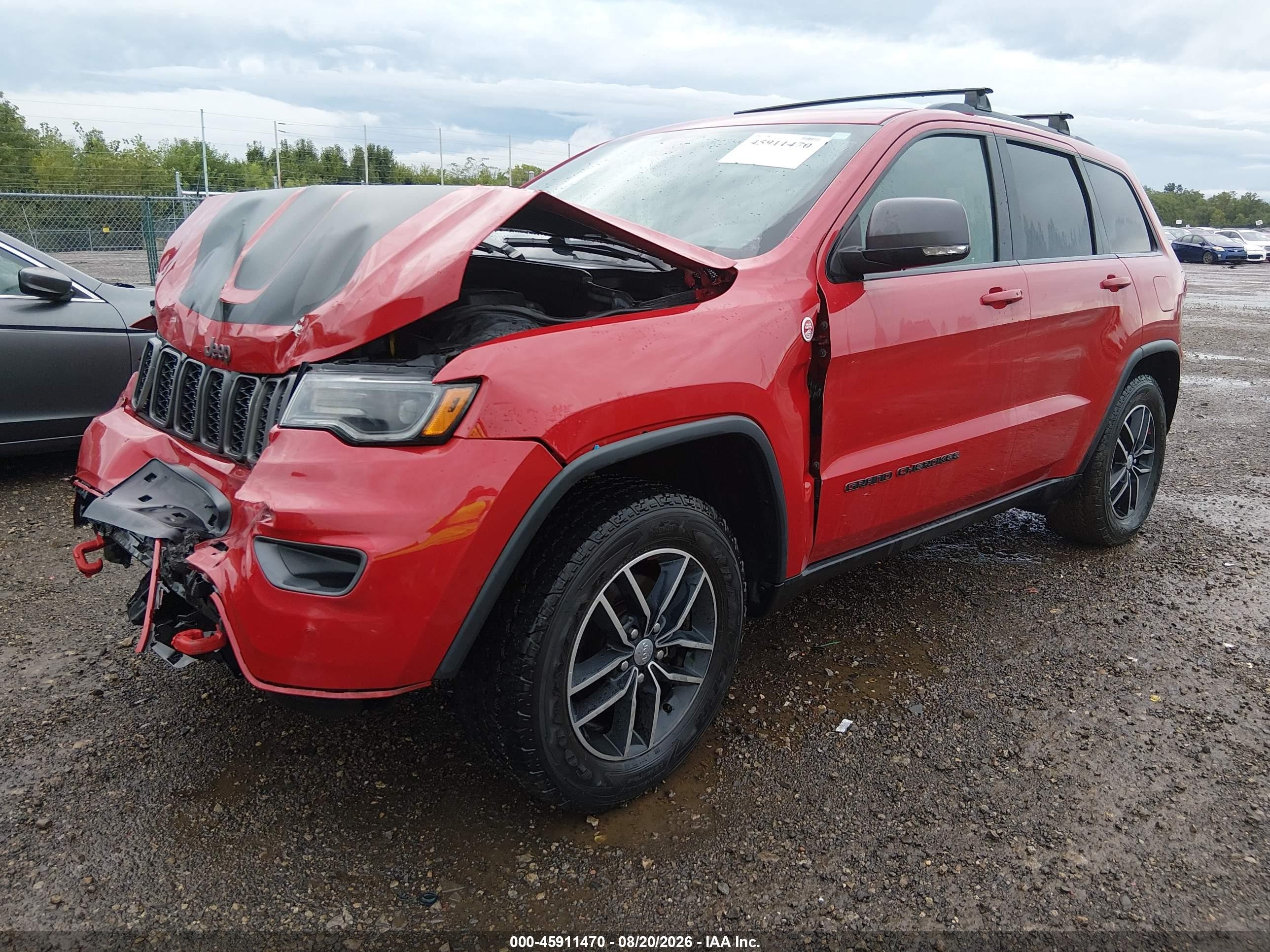 2017 Jeep Grand Cherokee Trailhawk Red vin: 1C4RJFLGXHC790160