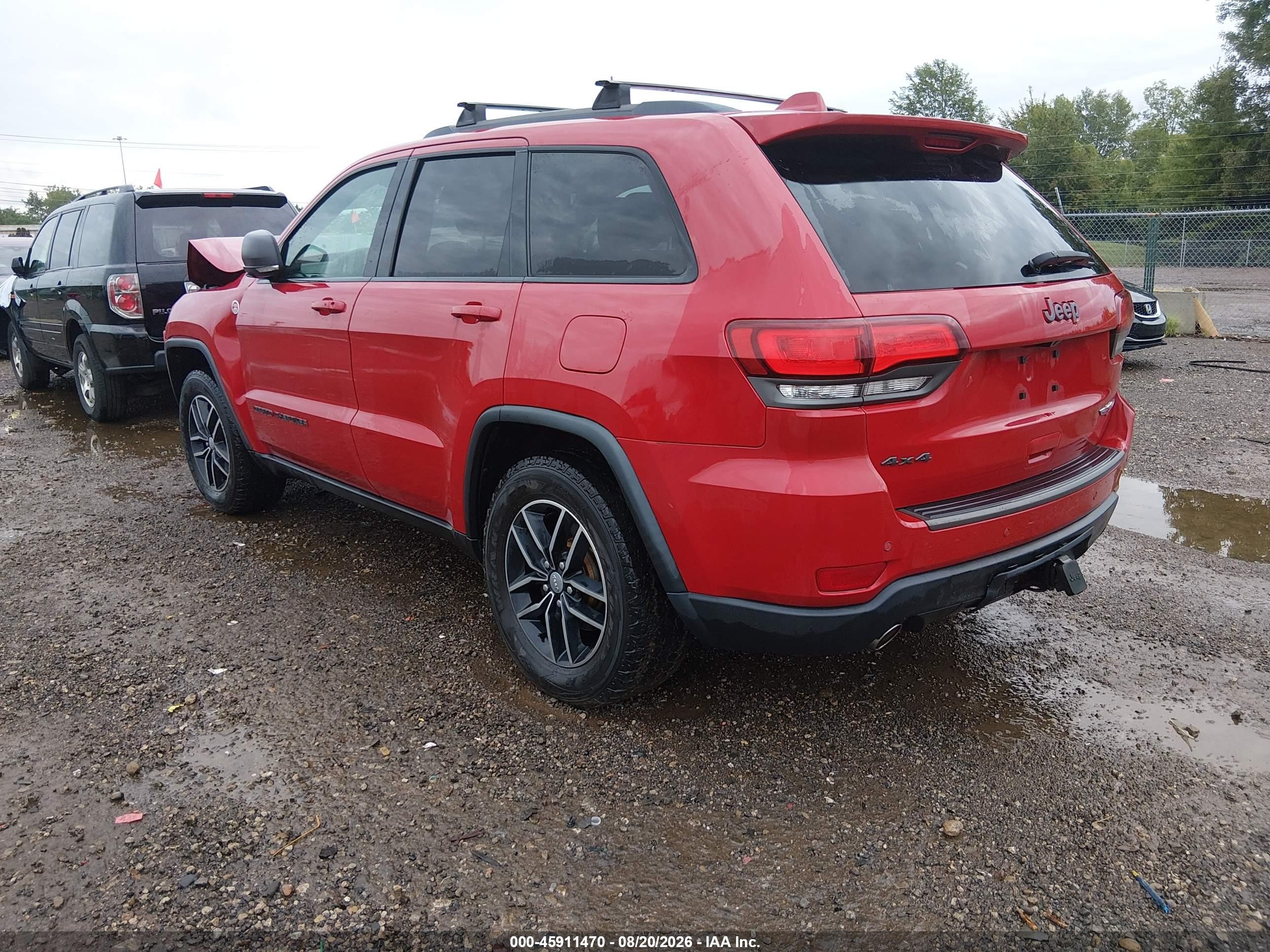 2017 Jeep Grand Cherokee Trailhawk Red vin: 1C4RJFLGXHC790160