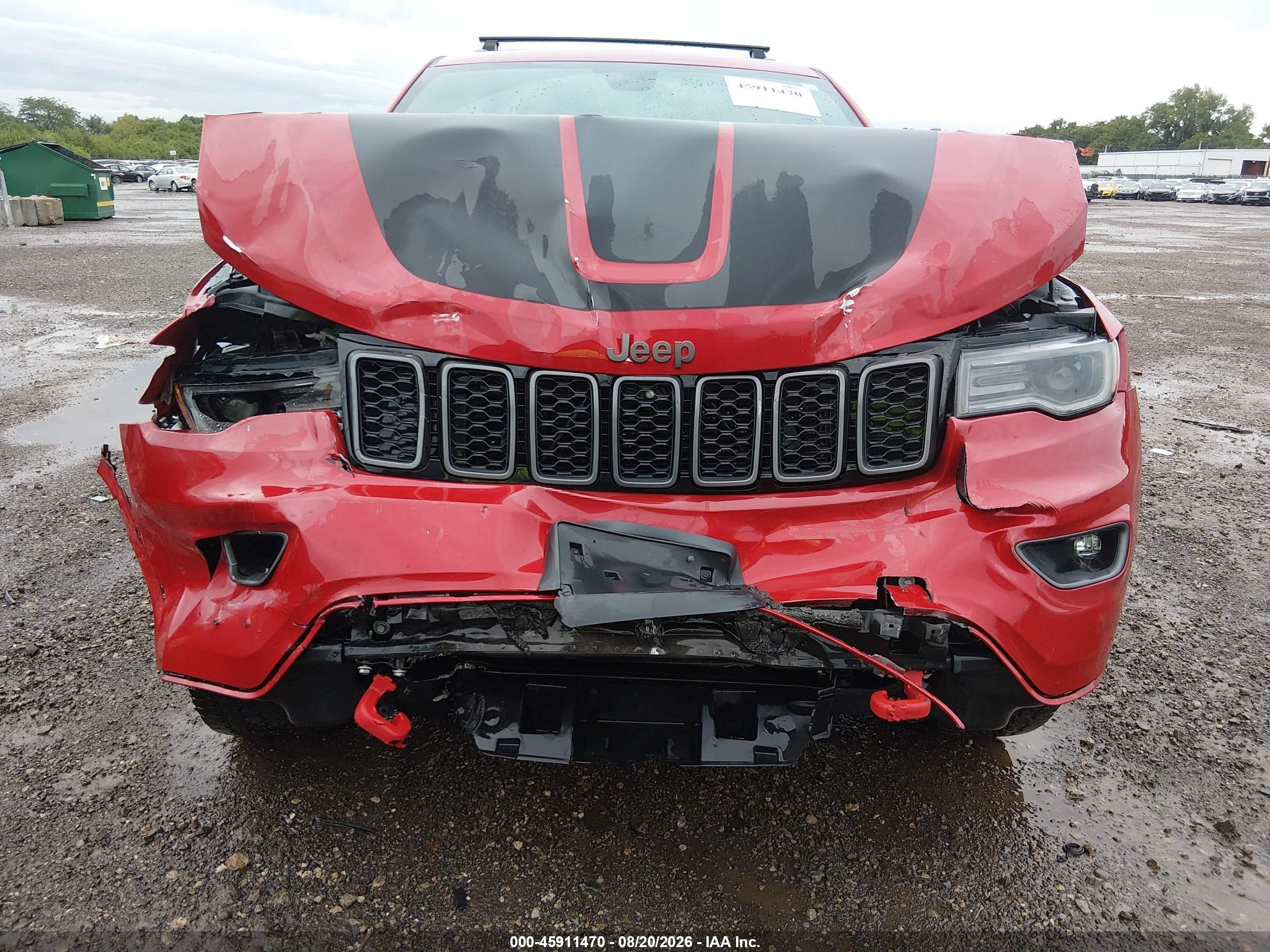 2017 Jeep Grand Cherokee Trailhawk Red vin: 1C4RJFLGXHC790160