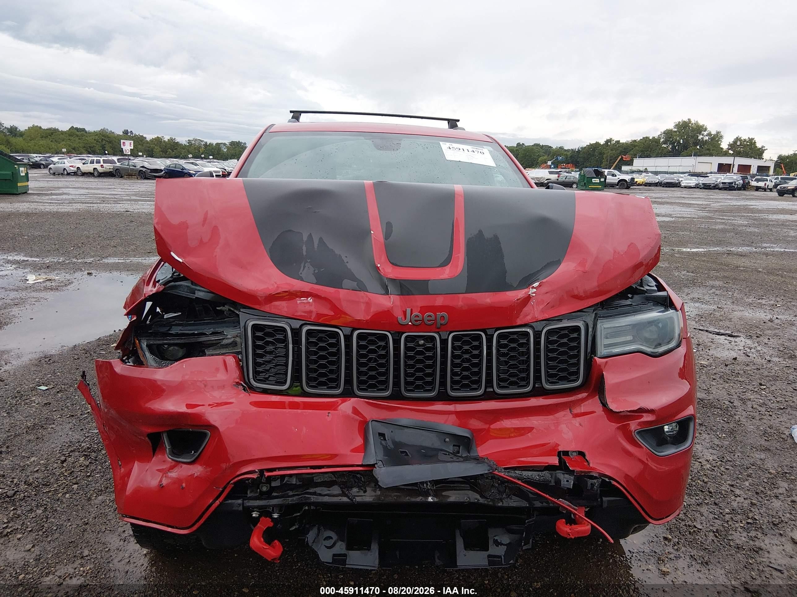 2017 Jeep Grand Cherokee Trailhawk Red vin: 1C4RJFLGXHC790160