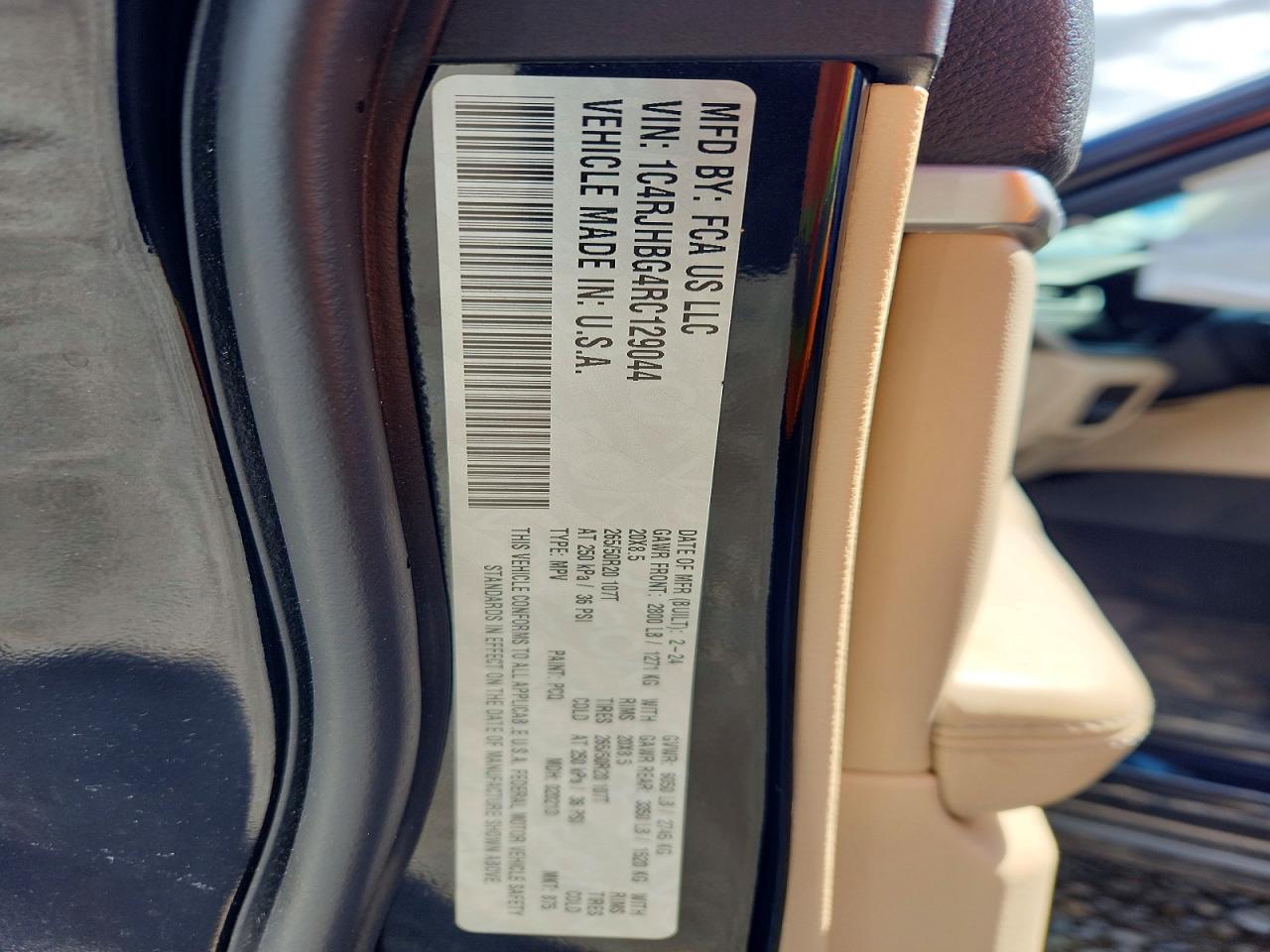 2024 Jeep Grand Cherokee Limited Черный vin: 1C4RJHBG4RC129044