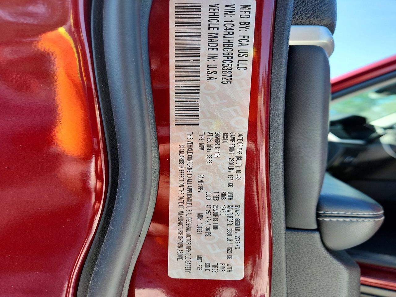 2023 Jeep Grand Cherokee Limited Burgundy vin: 1C4RJHBG6PC538725