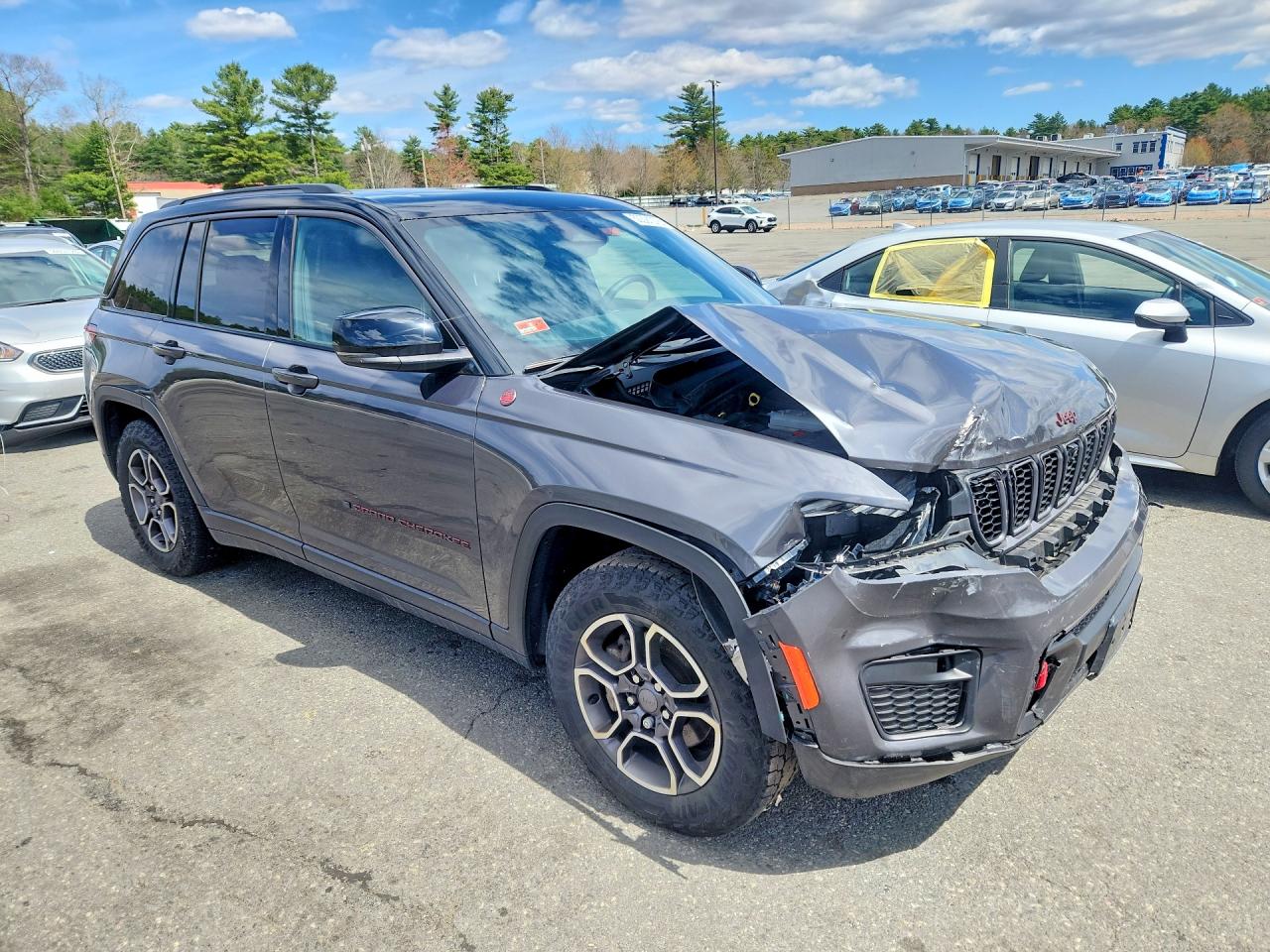 2022 Jeep Grand Cherokee Trailhawk Gray vin: 1C4RJHCG4N8624288