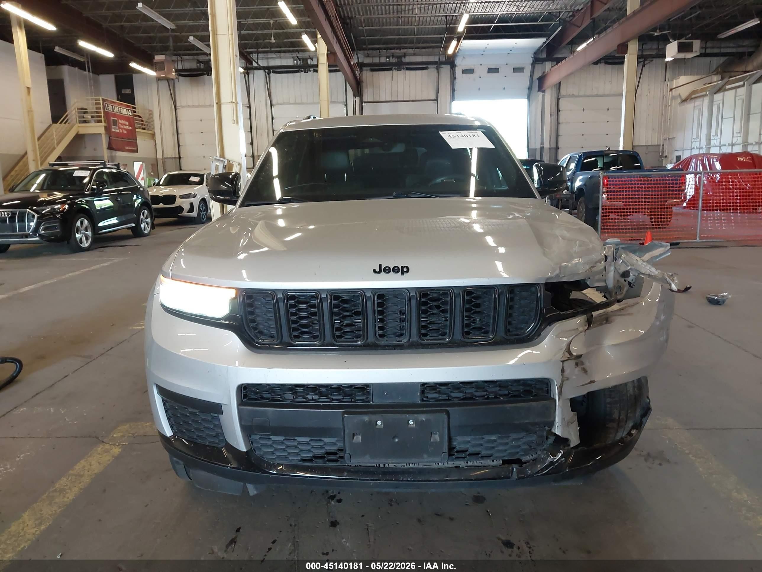 2021 Jeep Grand Cherokee L Altitude 4x4 Silver vin: 1C4RJKAGXM8201259
