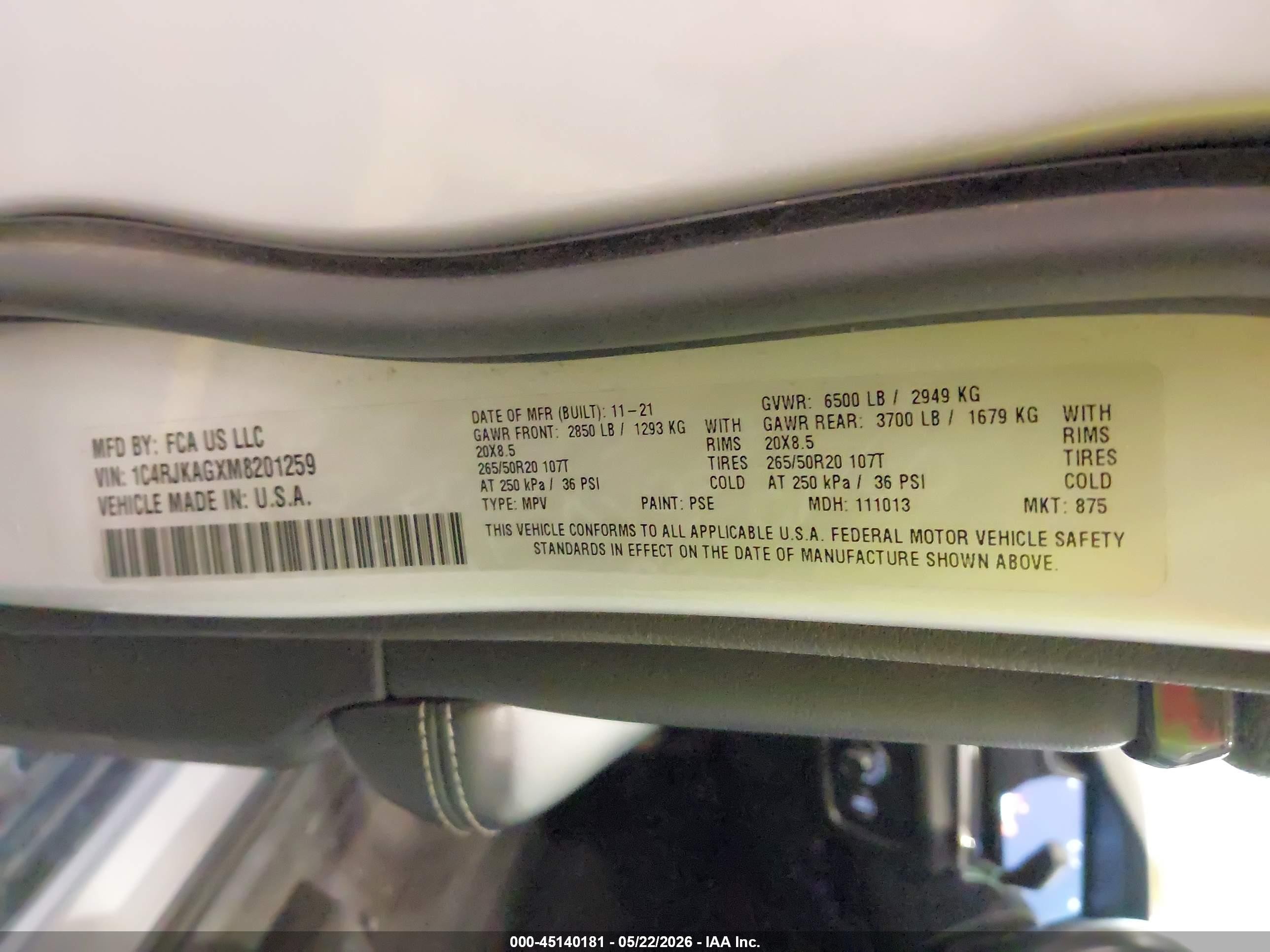 2021 Jeep Grand Cherokee L Altitude 4x4 Silver vin: 1C4RJKAGXM8201259