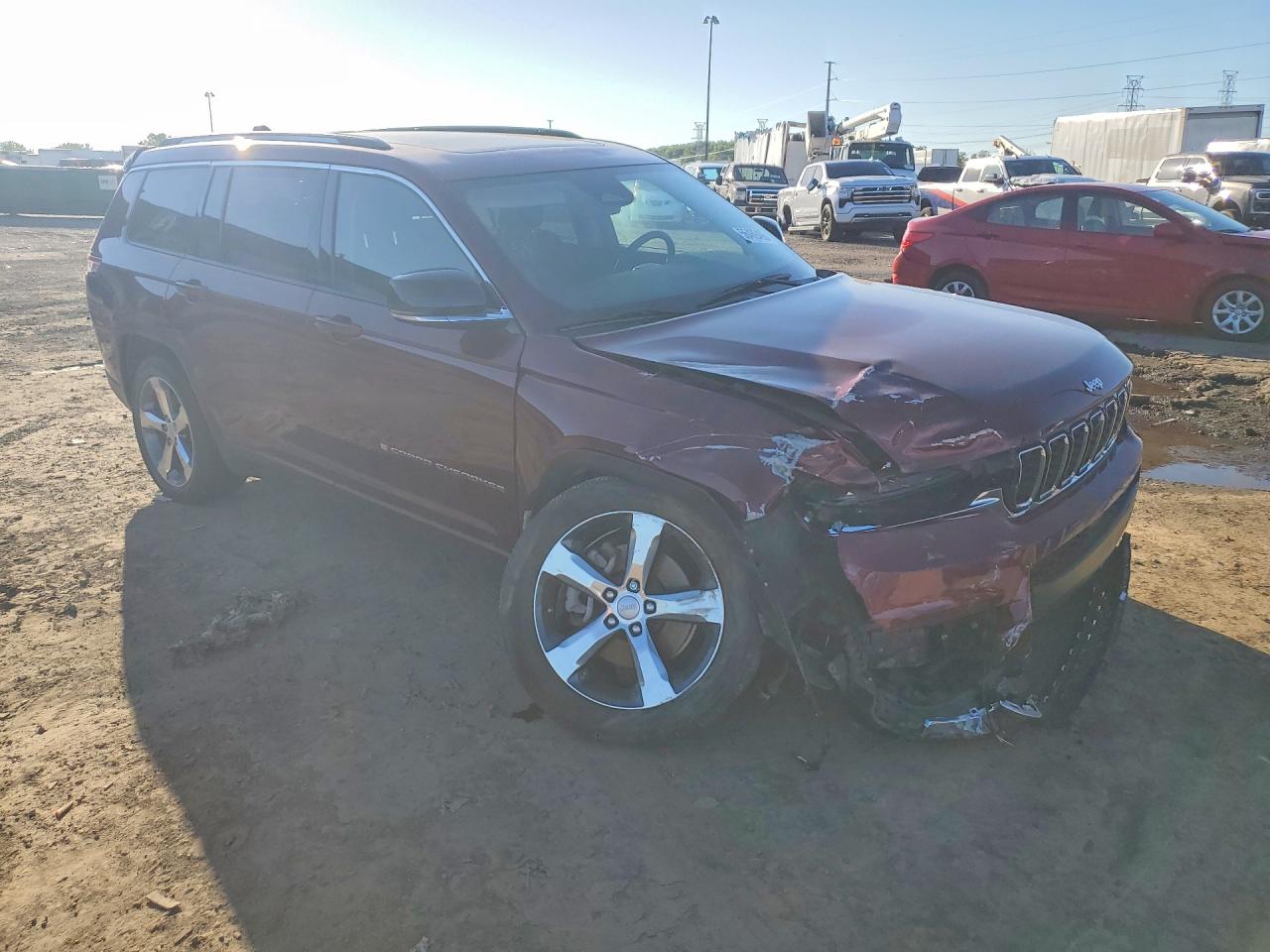 2021 Jeep Grand Cherokee L Limited Burgundy vin: 1C4RJKBG9M8132093