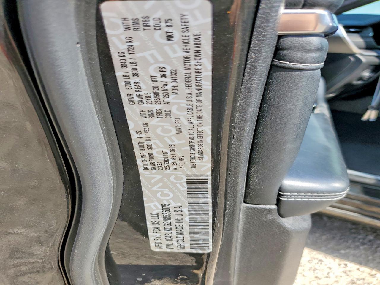 2022 Jeep Grand Cherokee L Overland Black vin: 1C4RJKDG2N8536075